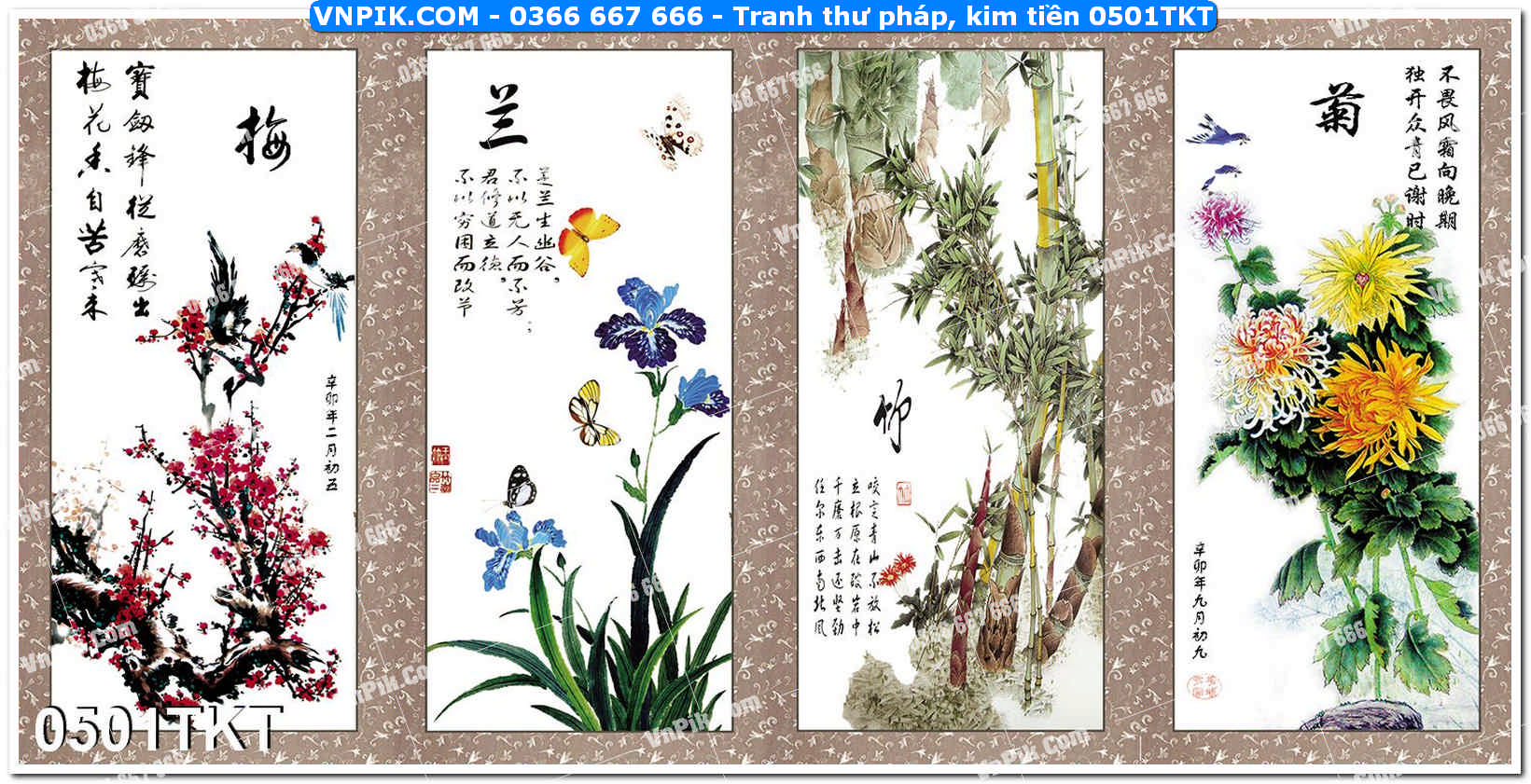 Tranh Thư Pháp – Kim Tiền 0501TKT