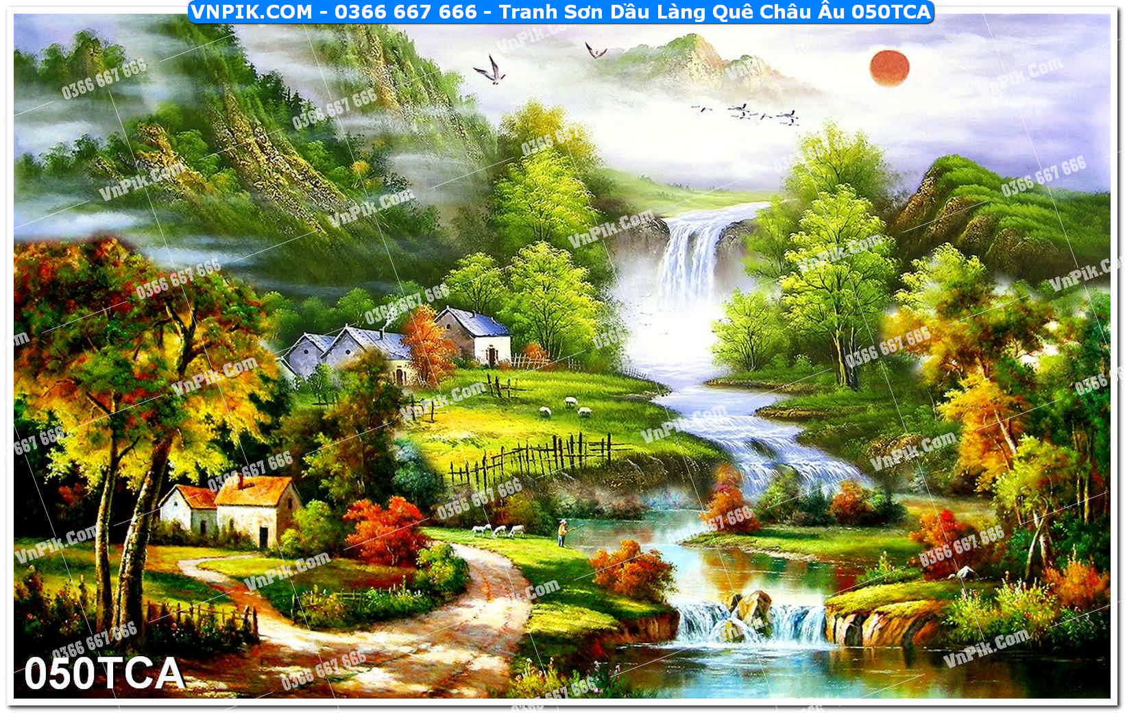 Tranh Sơn Dầu Làng Quê Châu Âu (050TCA)