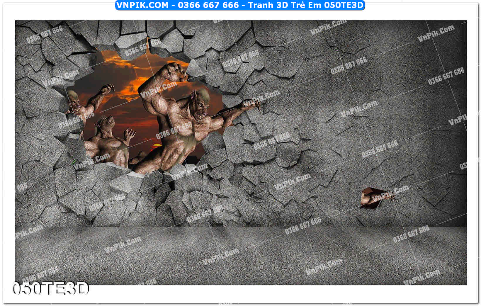 Tranh 3D Trẻ Em 050TE3D