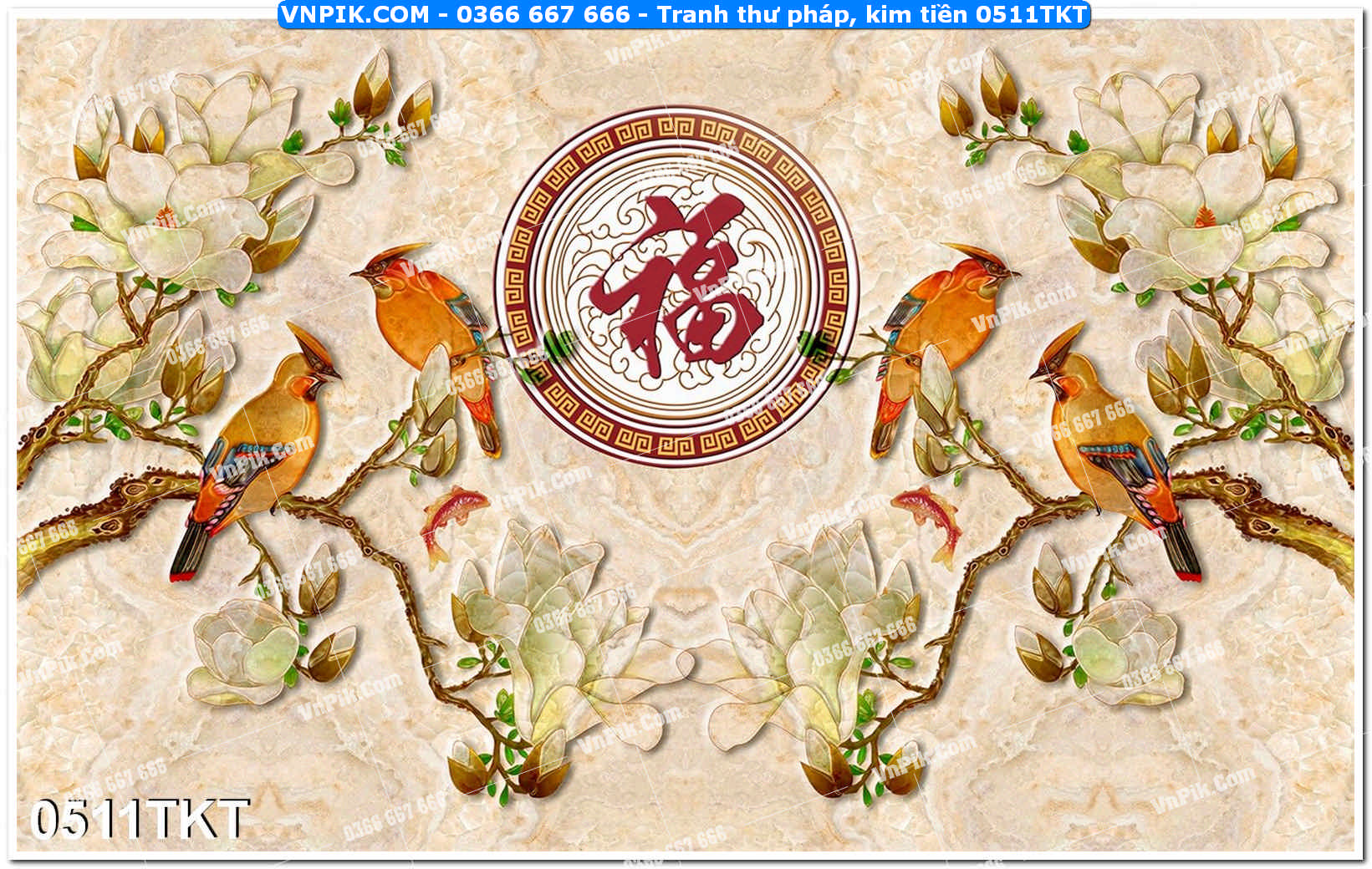 Tranh Thư Pháp – Kim Tiền 0511TKT