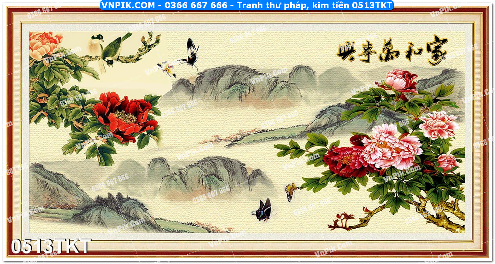 Tranh Thư Pháp – Kim Tiền 0513TKT