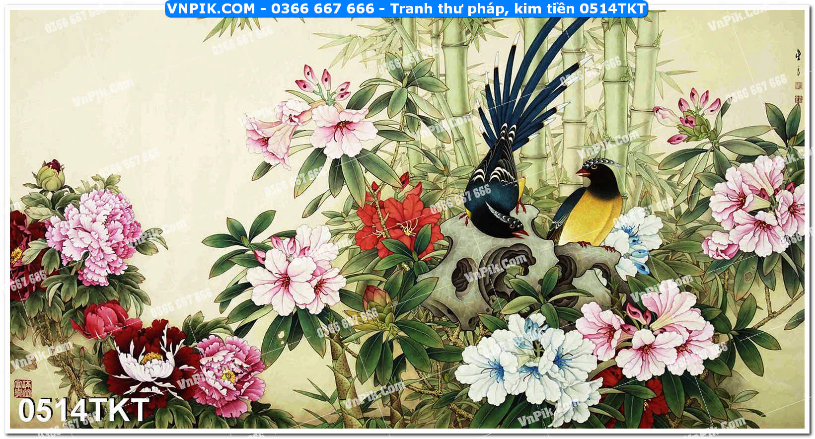 Tranh Thư Pháp – Kim Tiền 0514TKT