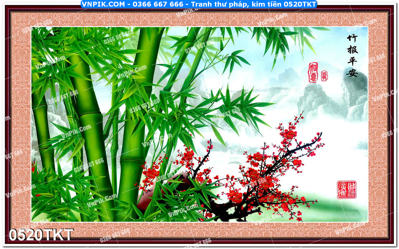 Tranh Thư Pháp – Kim Tiền 0520TKT