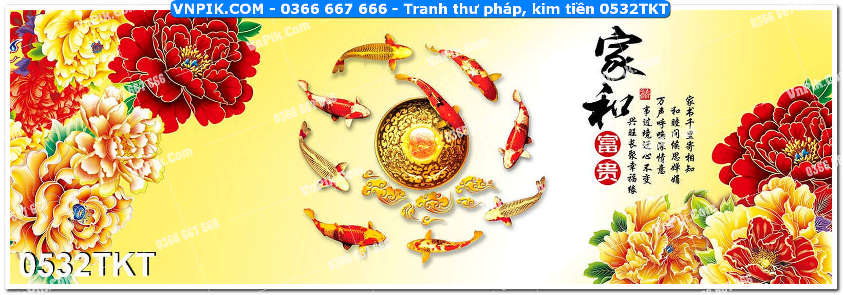Tranh Thư Pháp – Kim Tiền 0532TKT