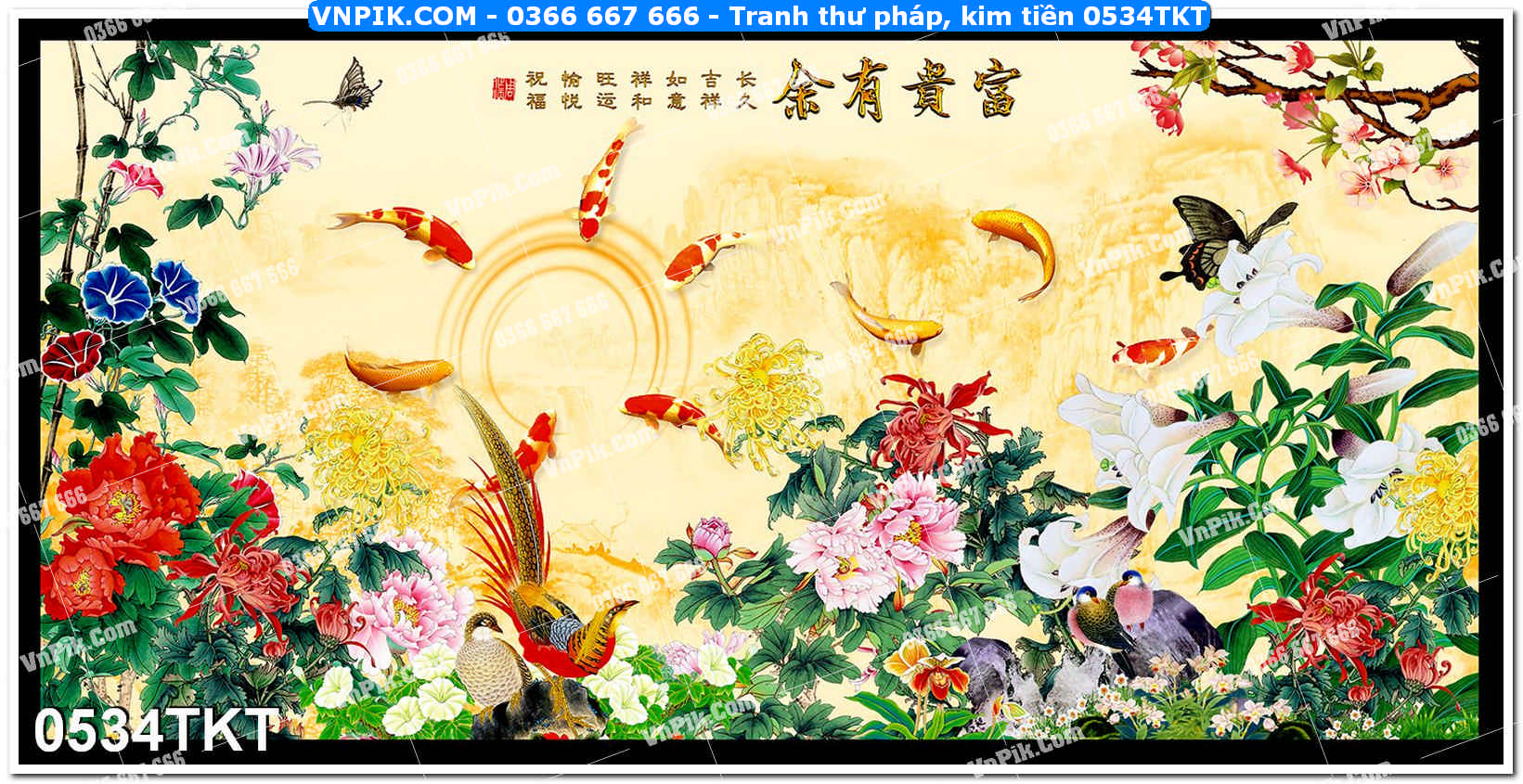 Tranh Thư Pháp – Kim Tiền 0534TKT