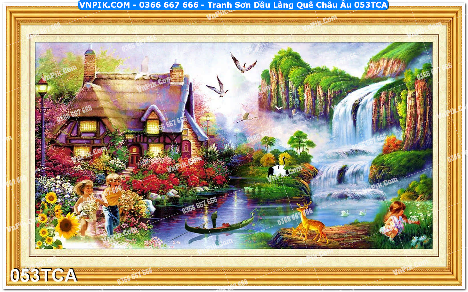 Tranh Sơn Dầu Làng Quê Châu Âu (053TCA)