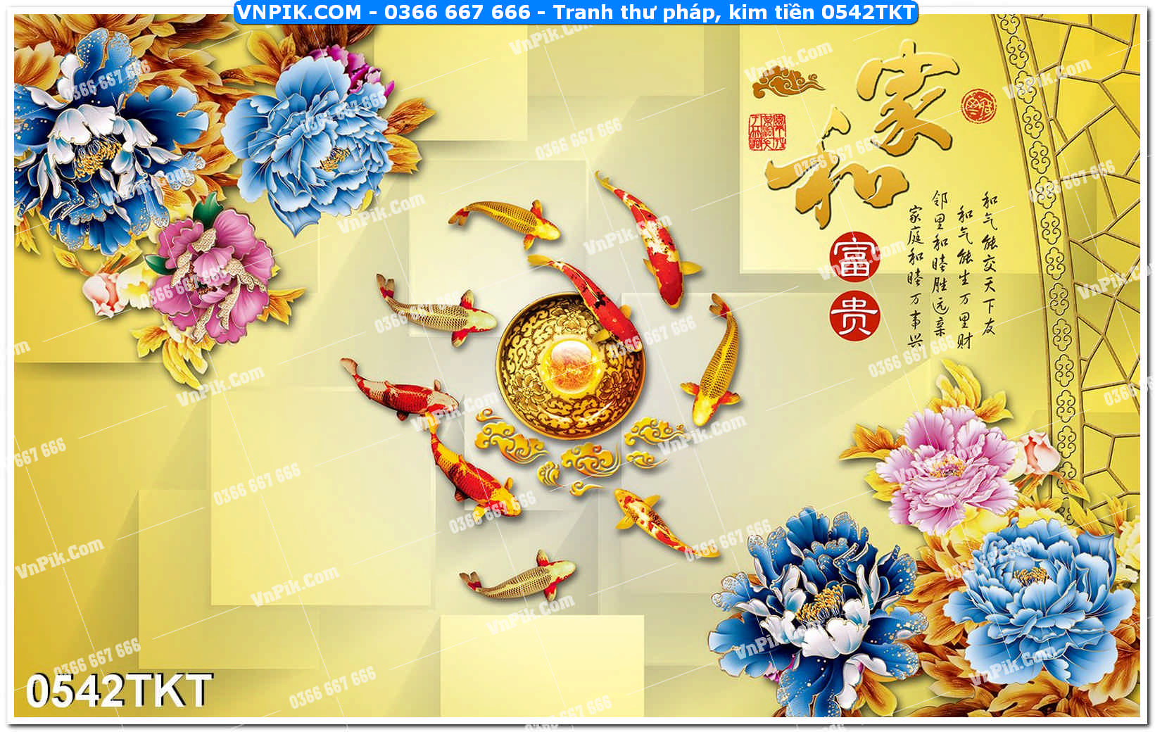Tranh Thư Pháp – Kim Tiền 0542TKT