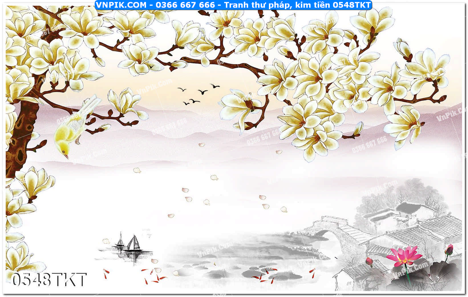 Tranh Thư Pháp – Kim Tiền 0548TKT