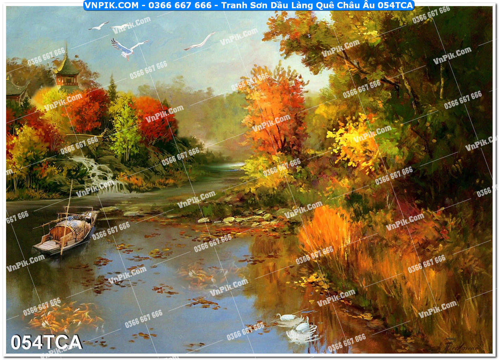Tranh Sơn Dầu Làng Quê Châu Âu (054TCA)