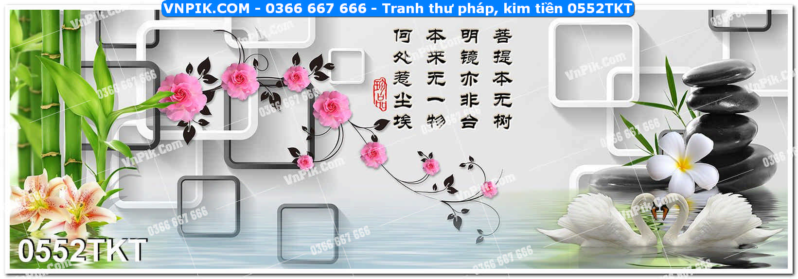 Tranh Thư Pháp – Kim Tiền 0552TKT