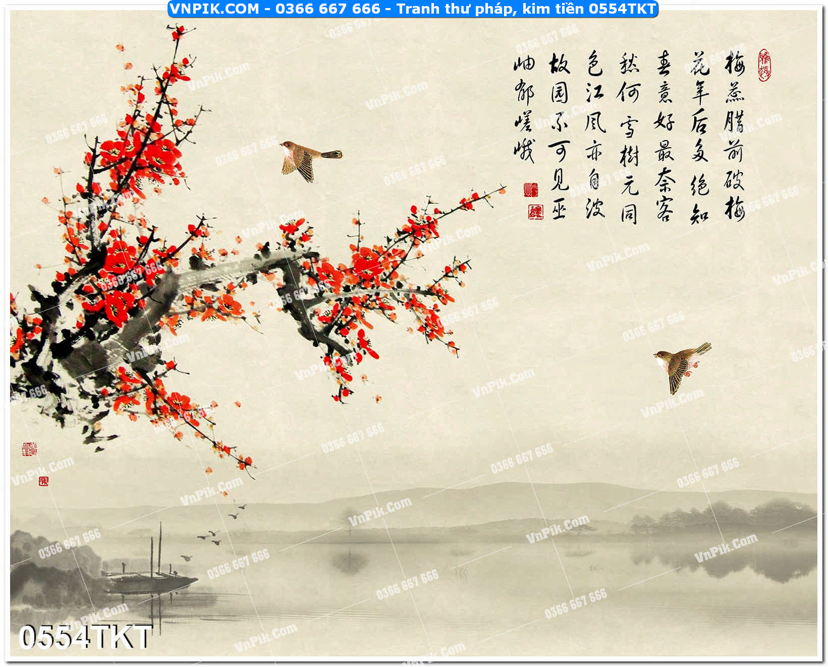 Tranh Thư Pháp – Kim Tiền 0554TKT