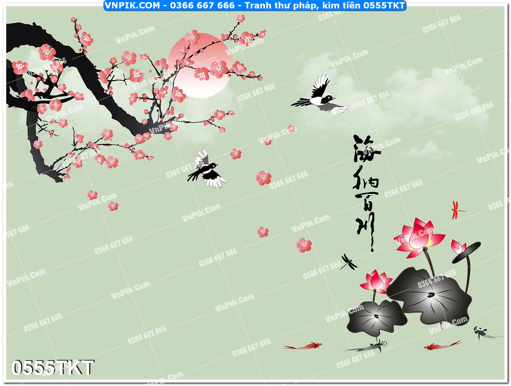 Tranh Thư Pháp – Kim Tiền 0555TKT