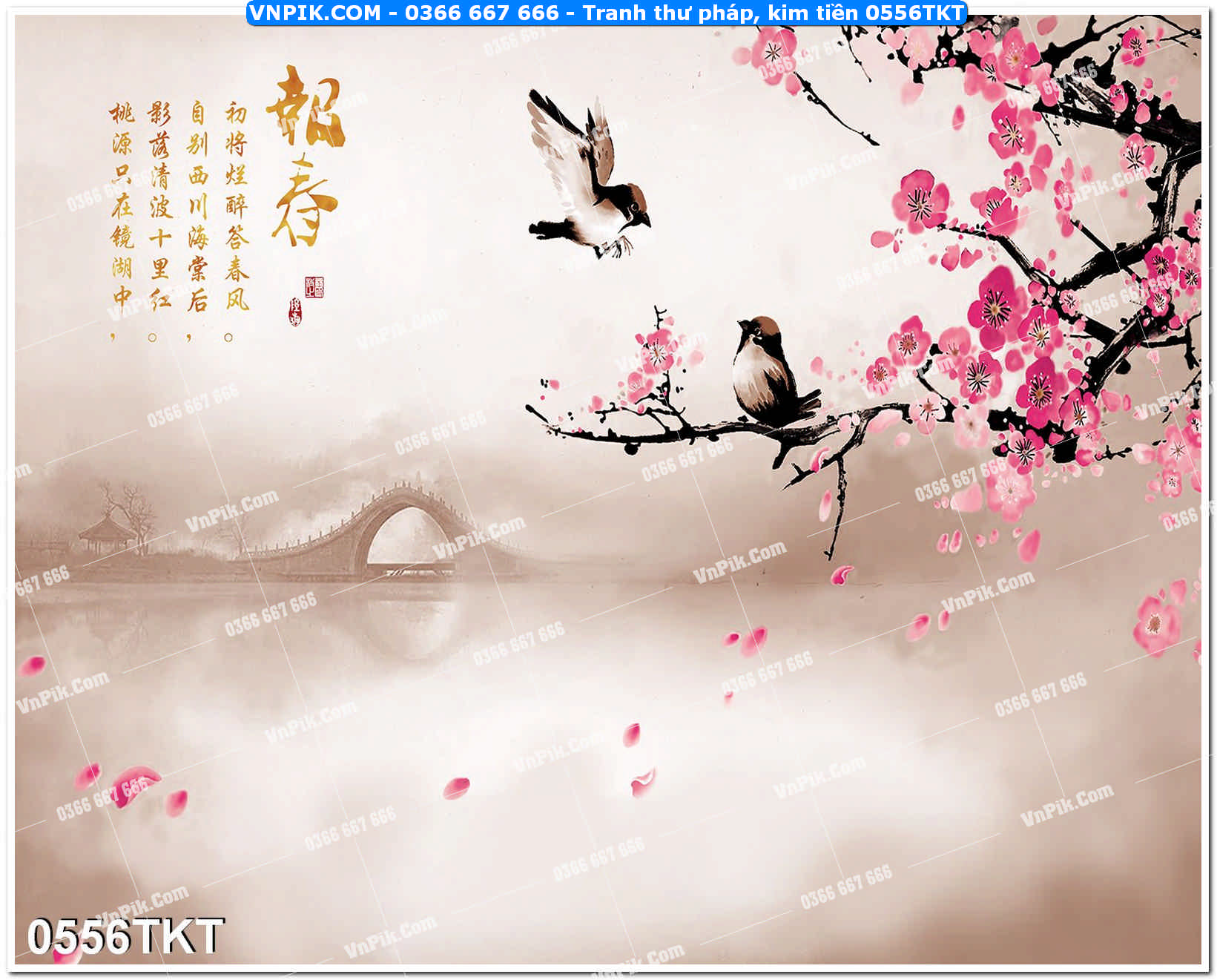 Tranh Thư Pháp – Kim Tiền 0556TKT