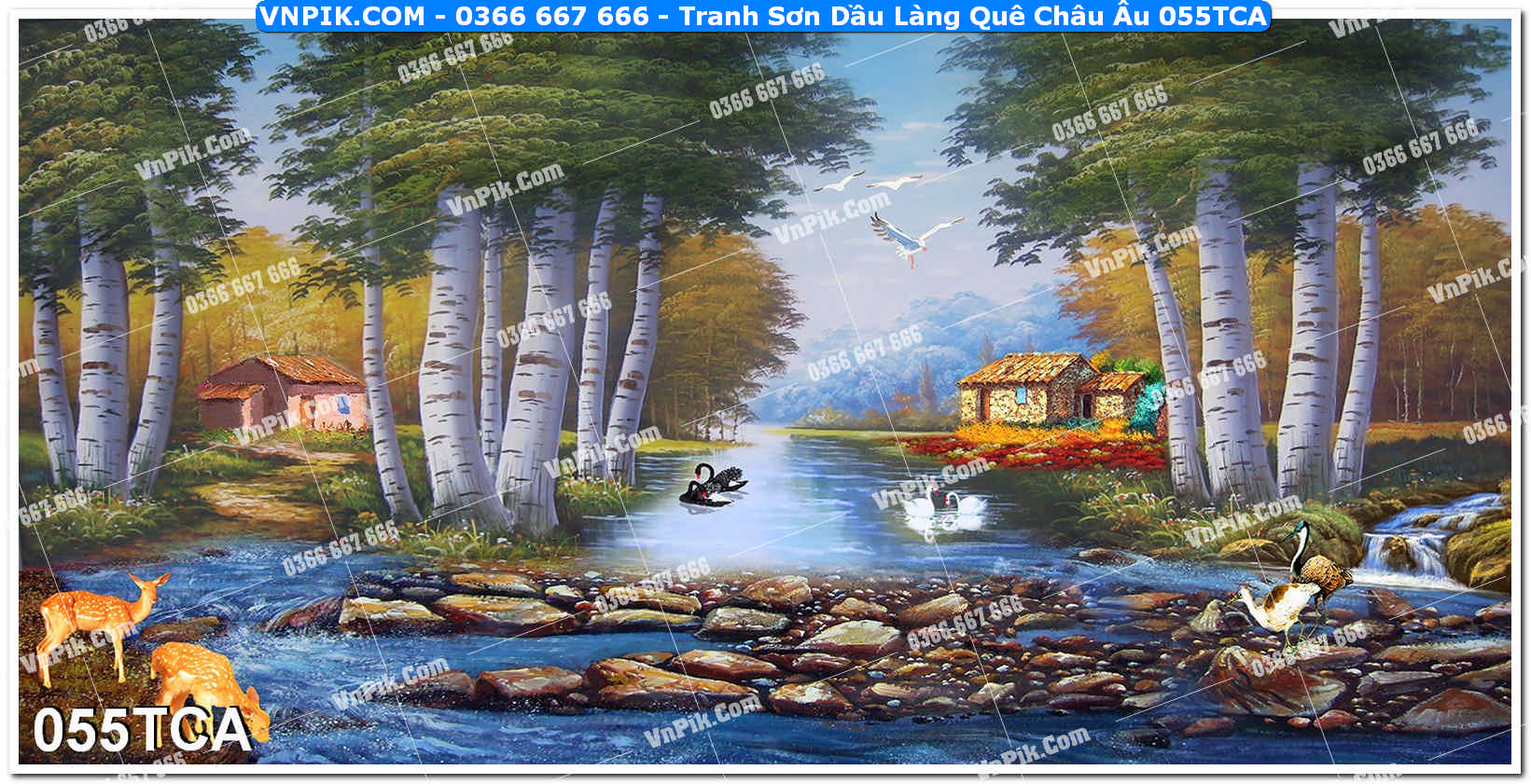 Tranh Sơn Dầu Làng Quê Châu Âu (055TCA)