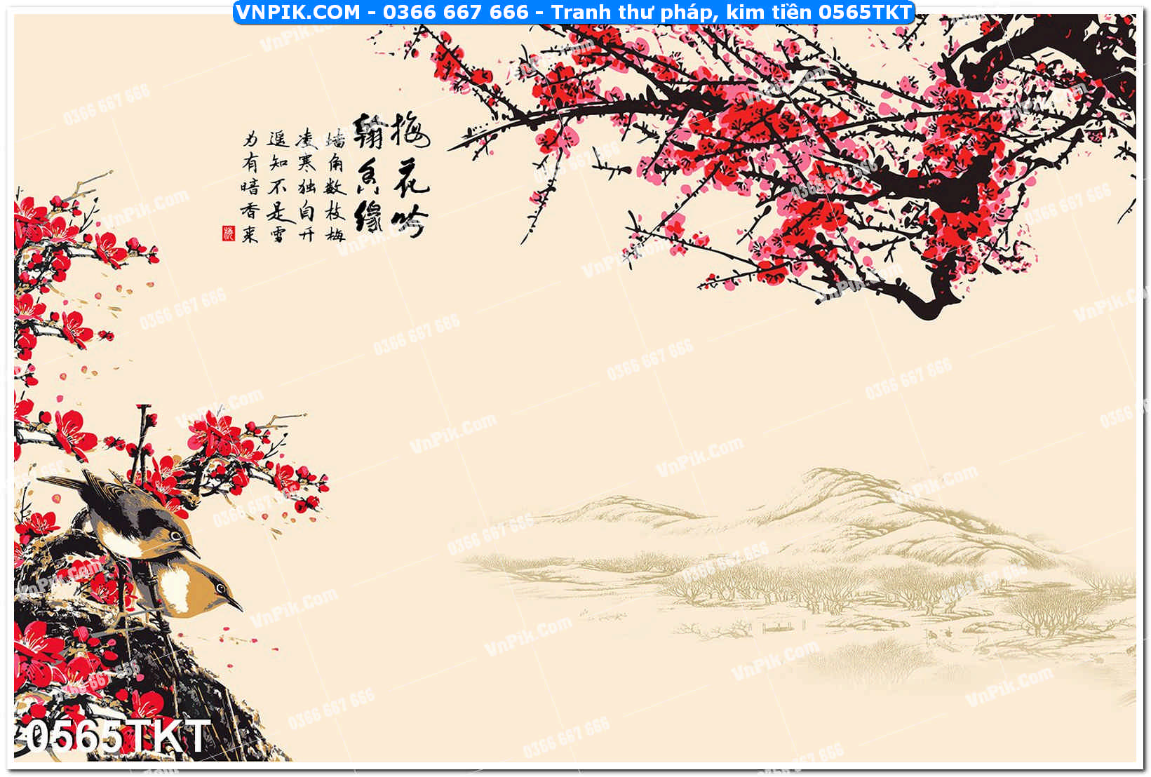 Tranh Thư Pháp – Kim Tiền 0565TKT