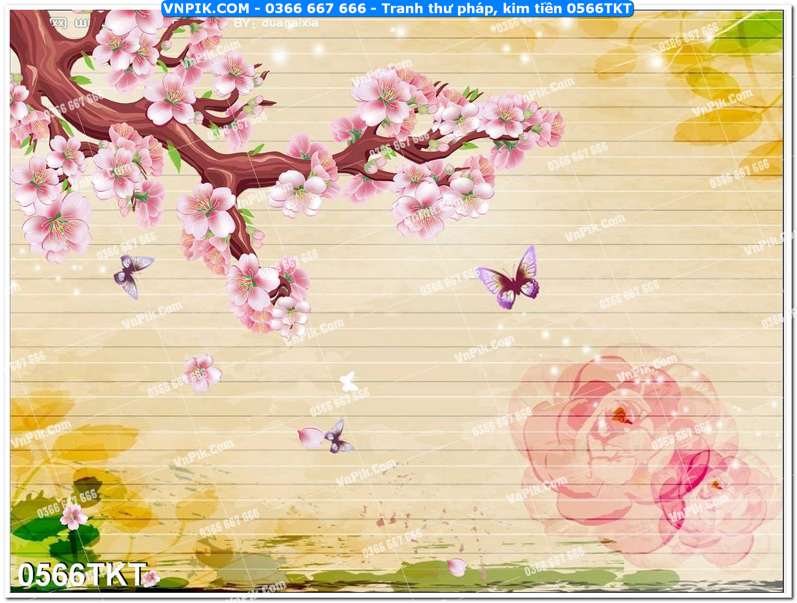 Tranh Thư Pháp – Kim Tiền 0566TKT
