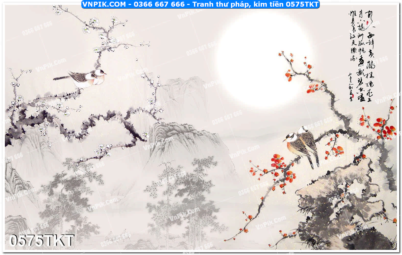 Tranh Thư Pháp – Kim Tiền 0575TKT