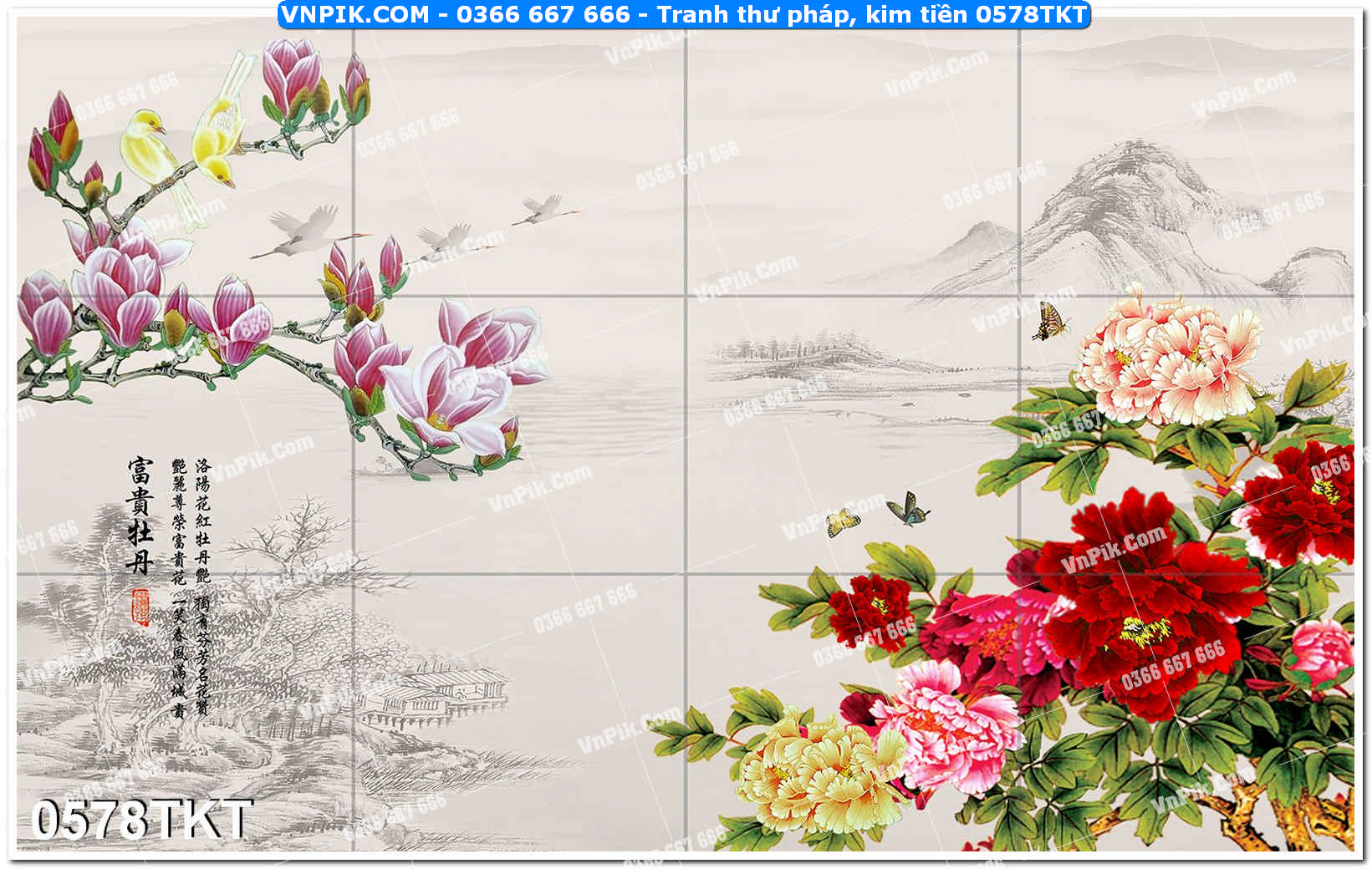 Tranh Thư Pháp – Kim Tiền 0578TKT