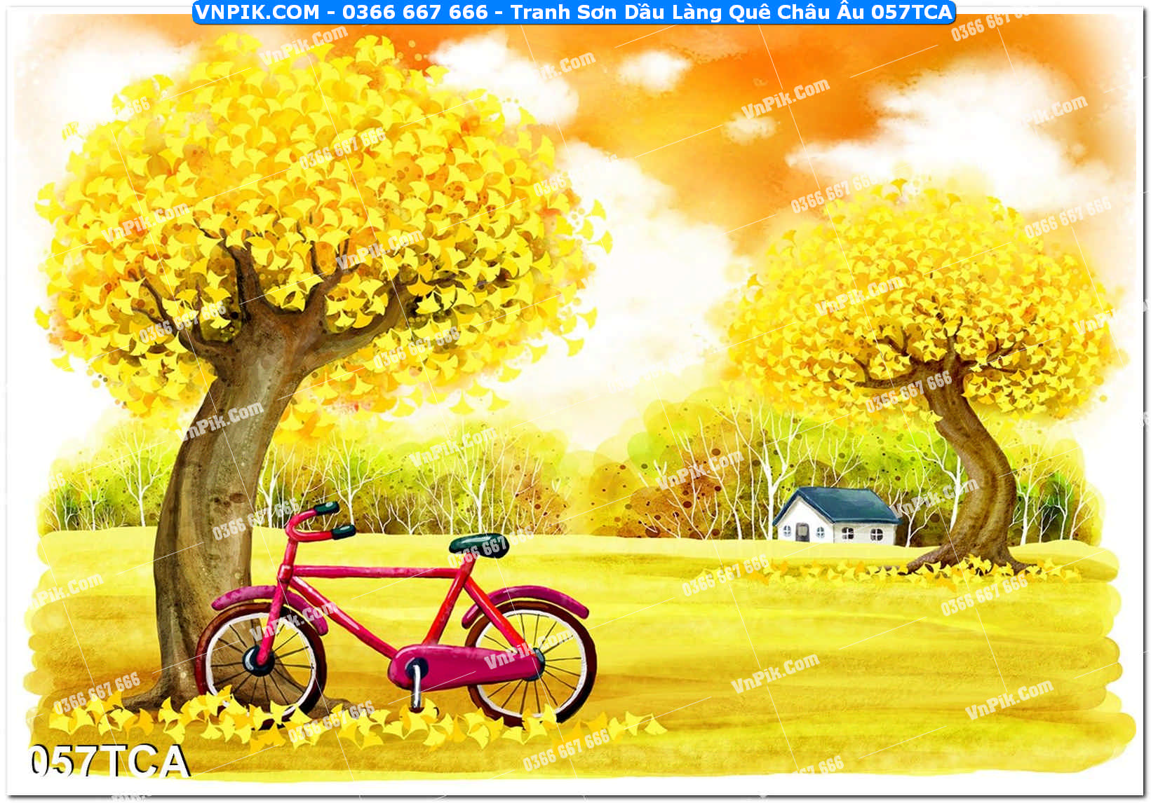 Tranh Sơn Dầu Làng Quê Châu Âu (057TCA)