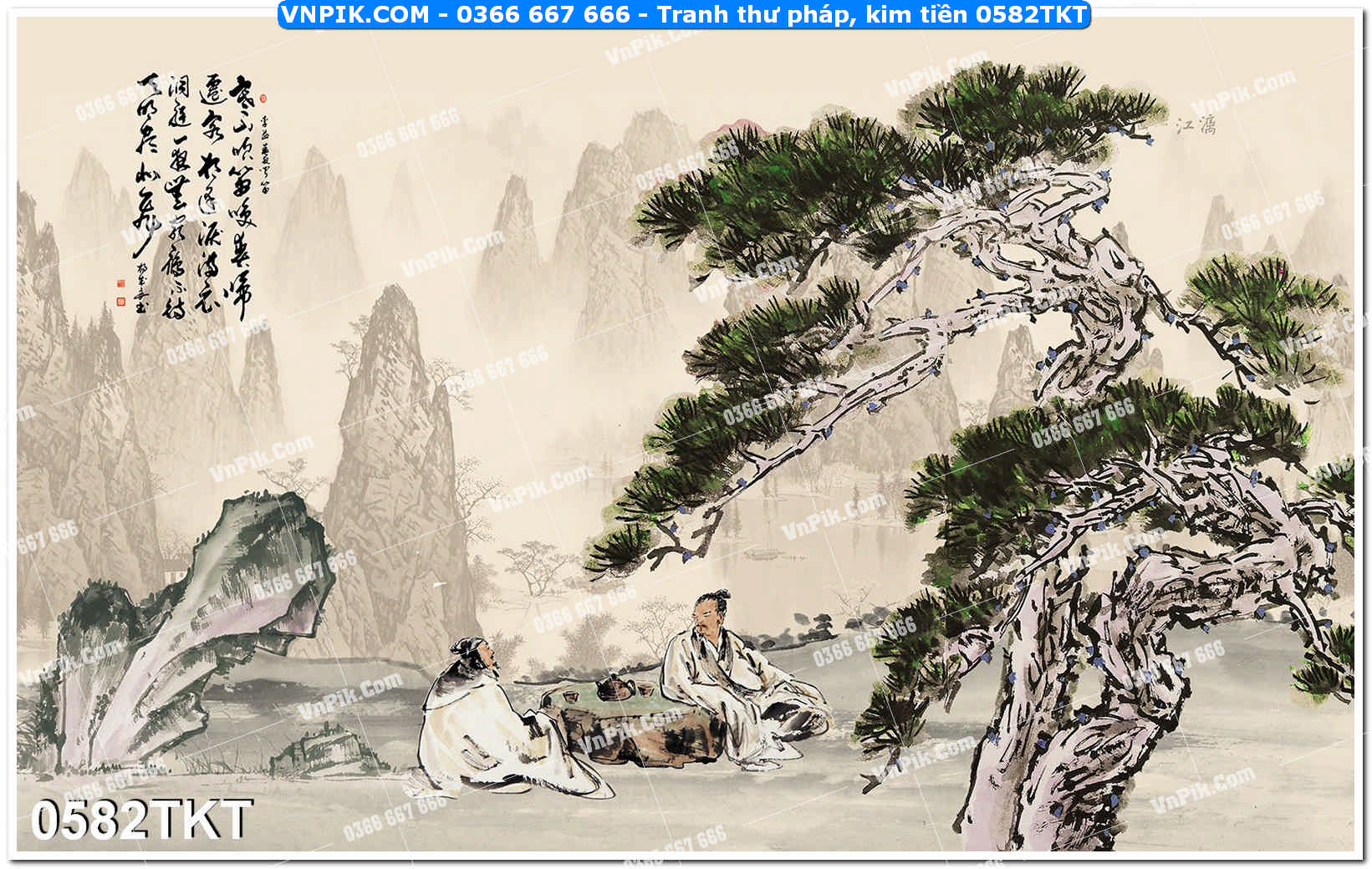 Tranh Thư Pháp – Kim Tiền 0582TKT