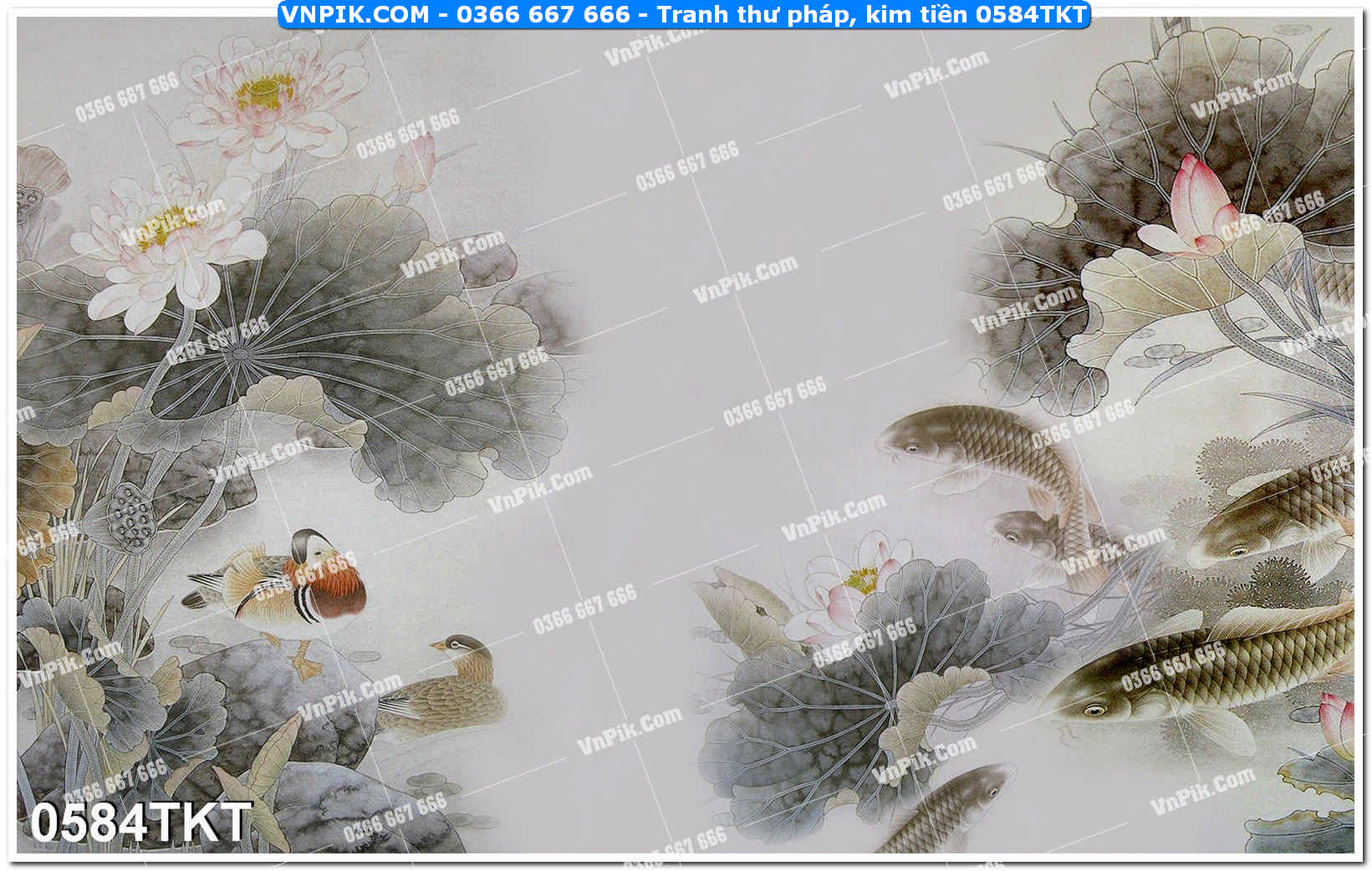 Tranh Thư Pháp – Kim Tiền 0584TKT