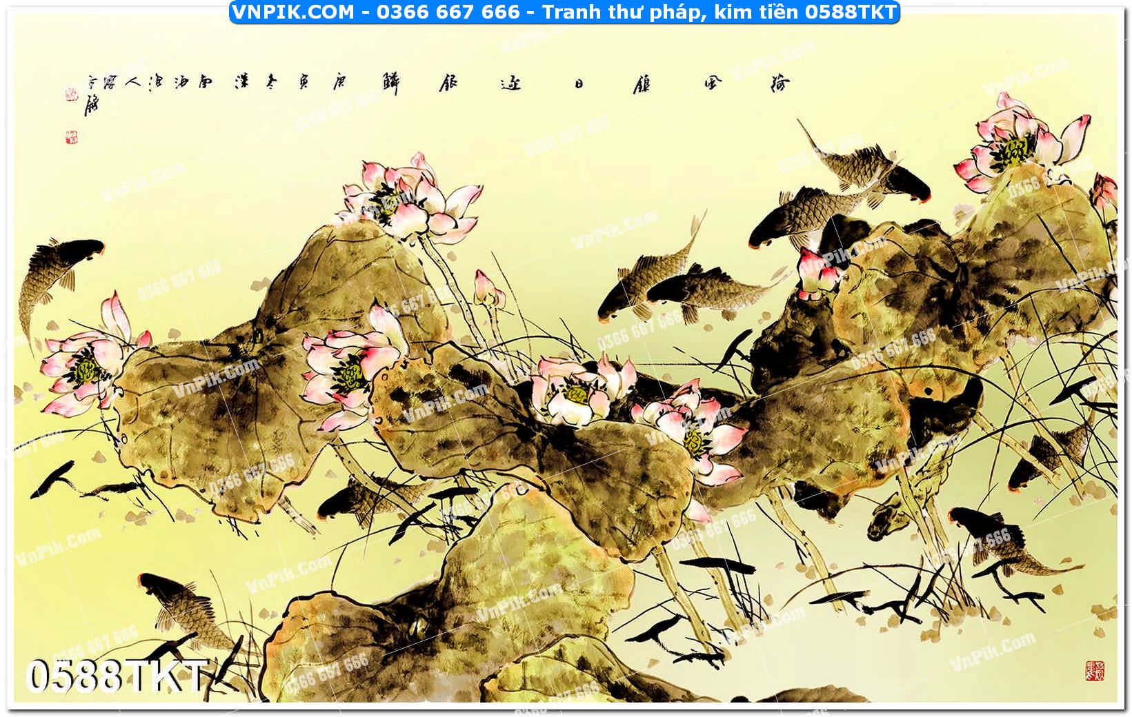Tranh Thư Pháp – Kim Tiền 0588TKT