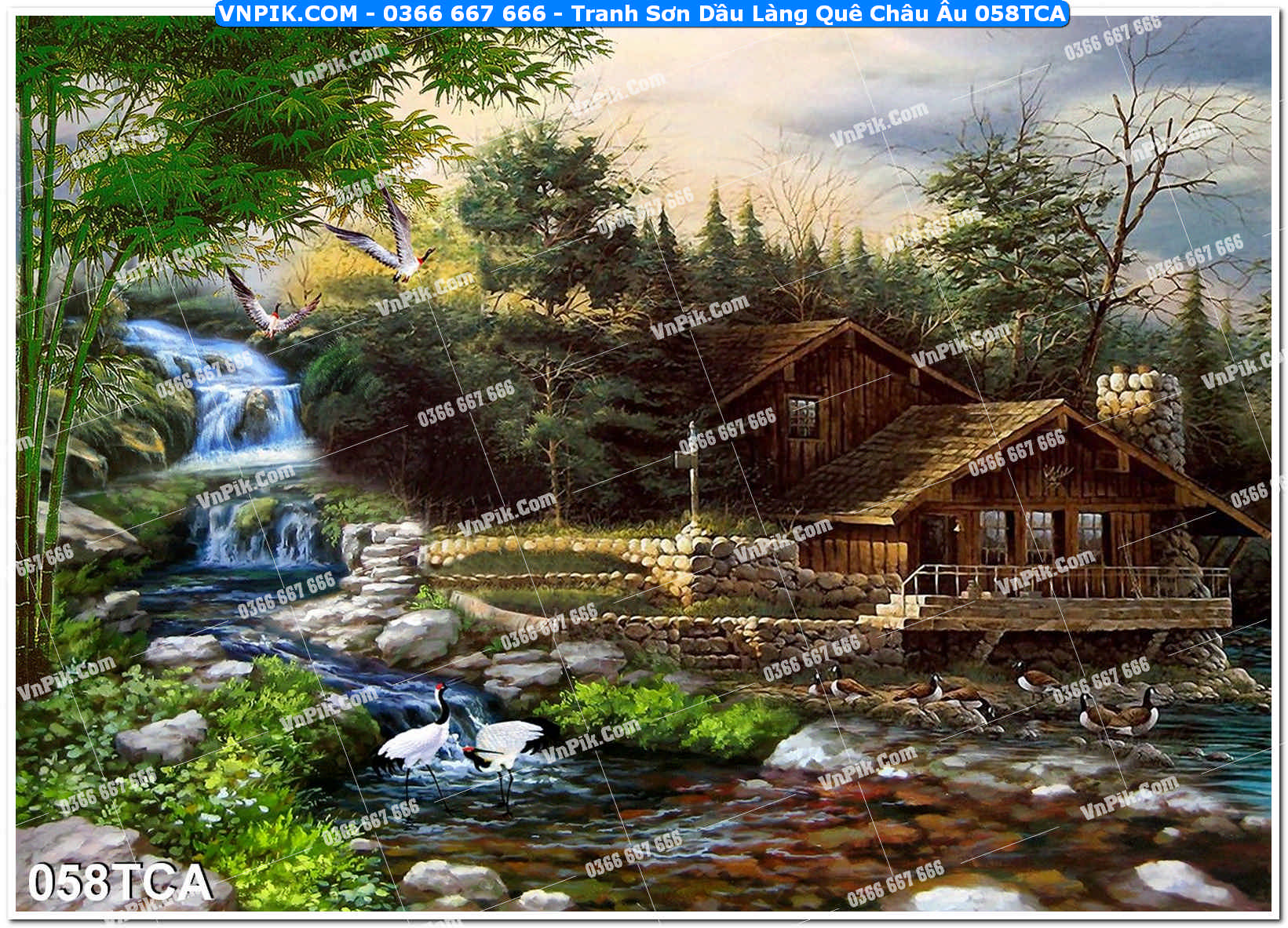 Tranh Sơn Dầu Làng Quê Châu Âu (058TCA)