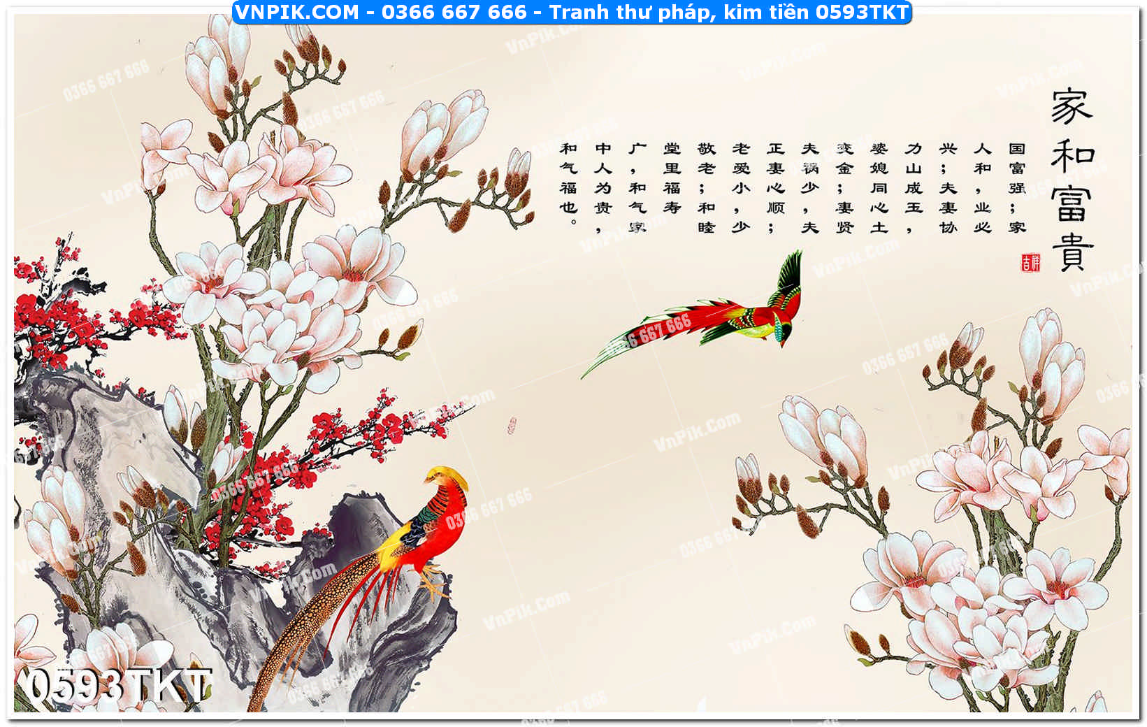 Tranh Thư Pháp – Kim Tiền 0593TKT