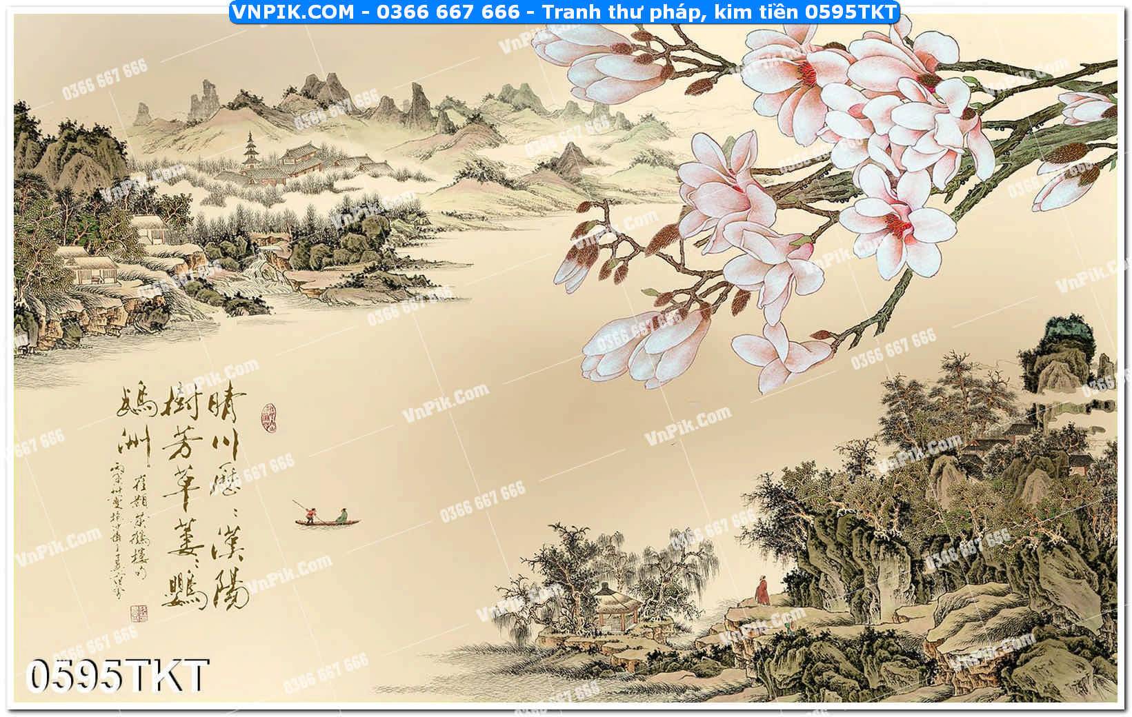 Tranh Thư Pháp – Kim Tiền 0595TKT