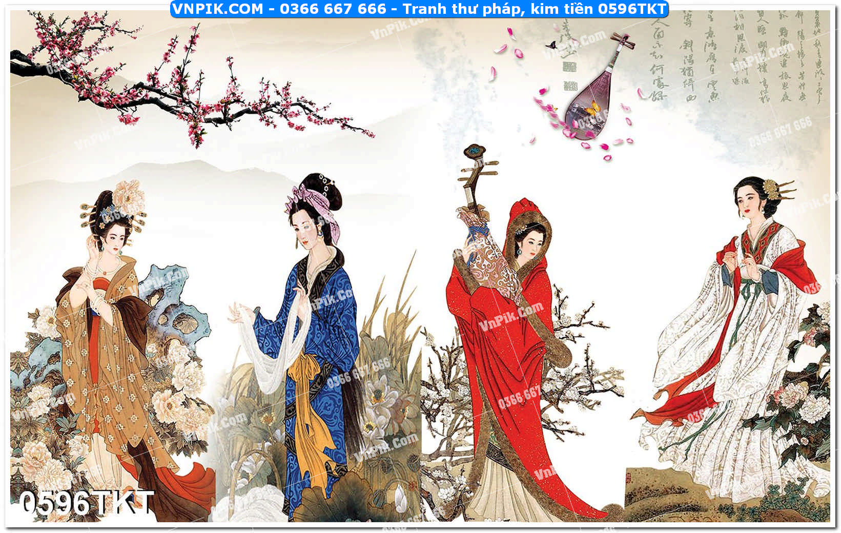 Tranh Thư Pháp – Kim Tiền 0596TKT