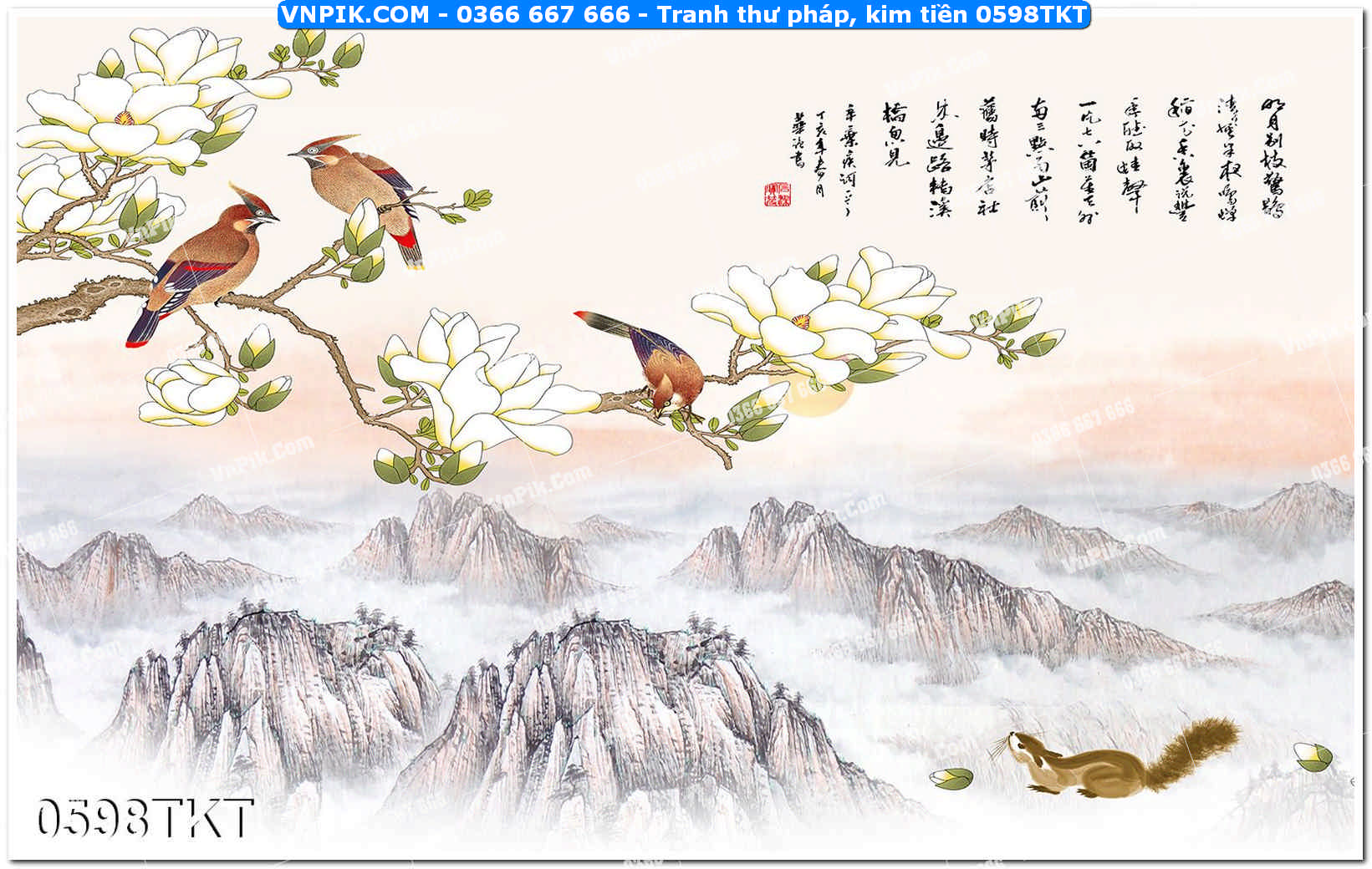 Tranh Thư Pháp – Kim Tiền 0598TKT