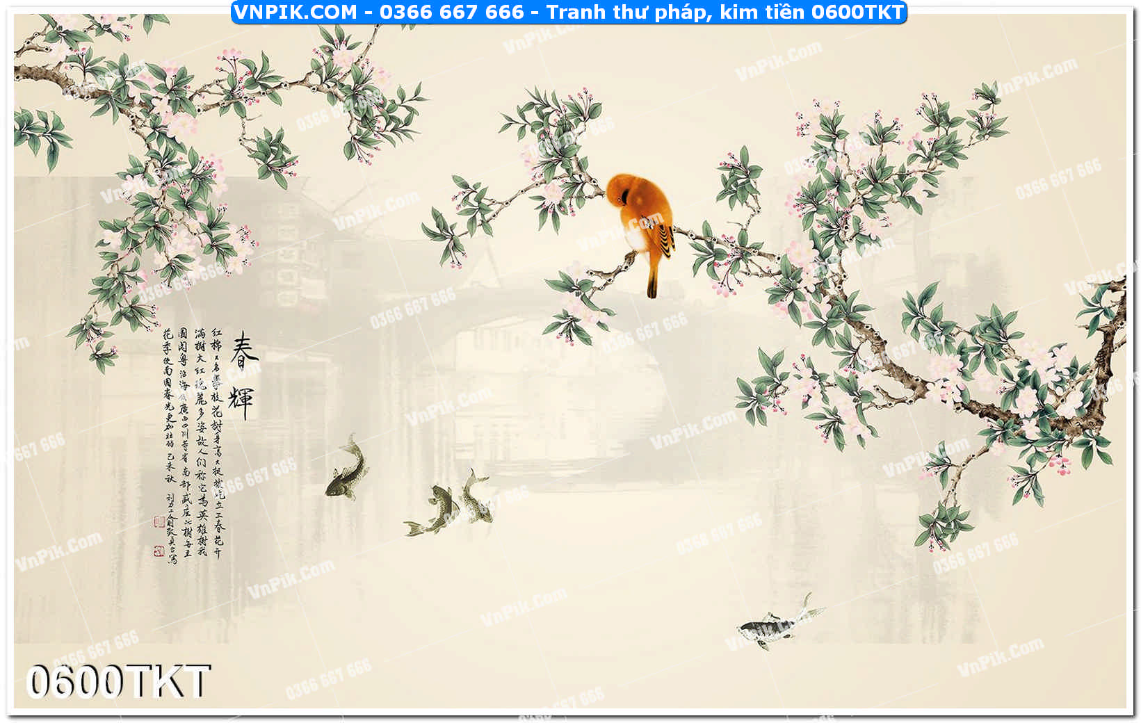 Tranh Thư Pháp – Kim Tiền 0600TKT