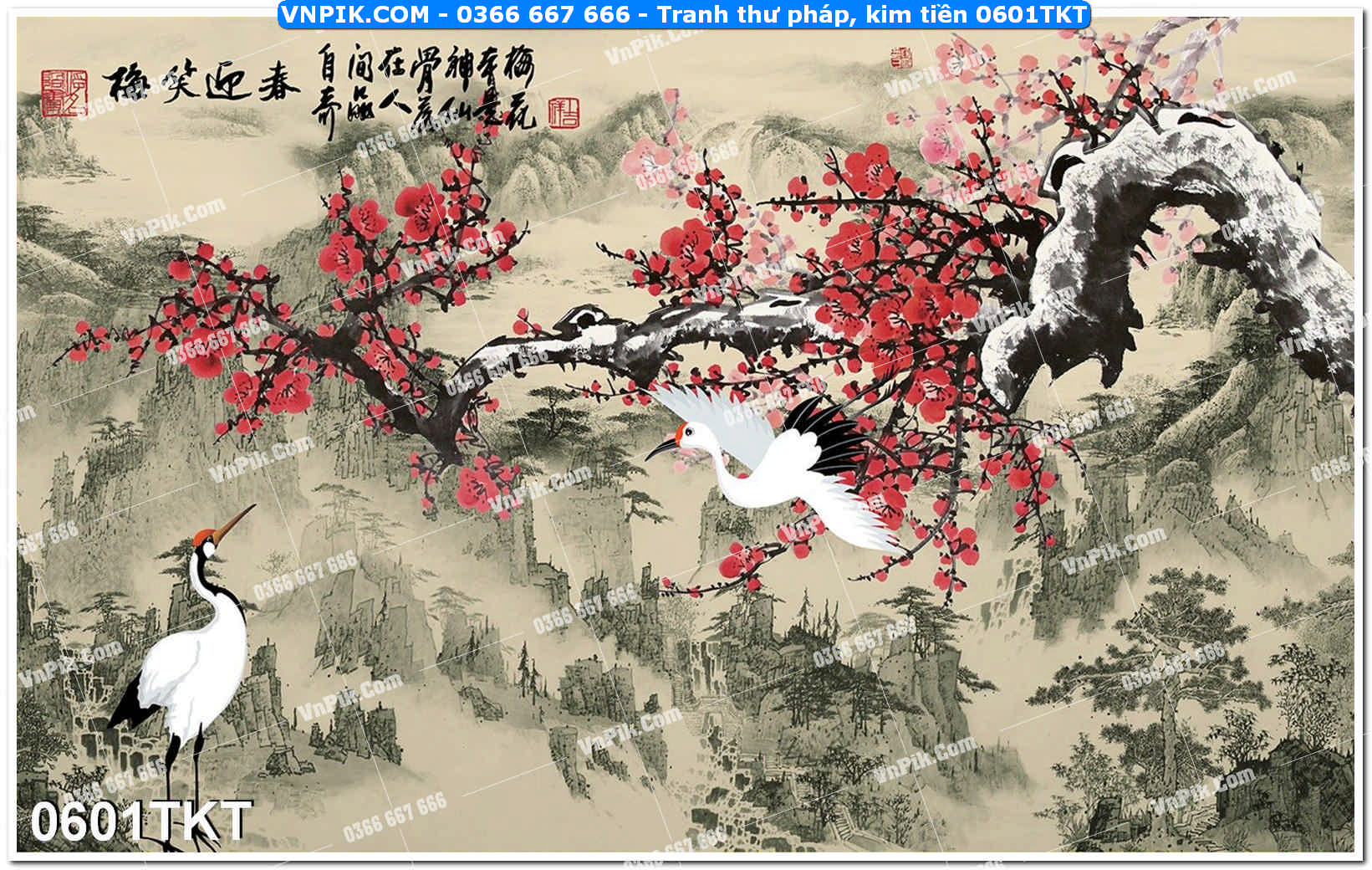 Tranh Thư Pháp – Kim Tiền 0601TKT