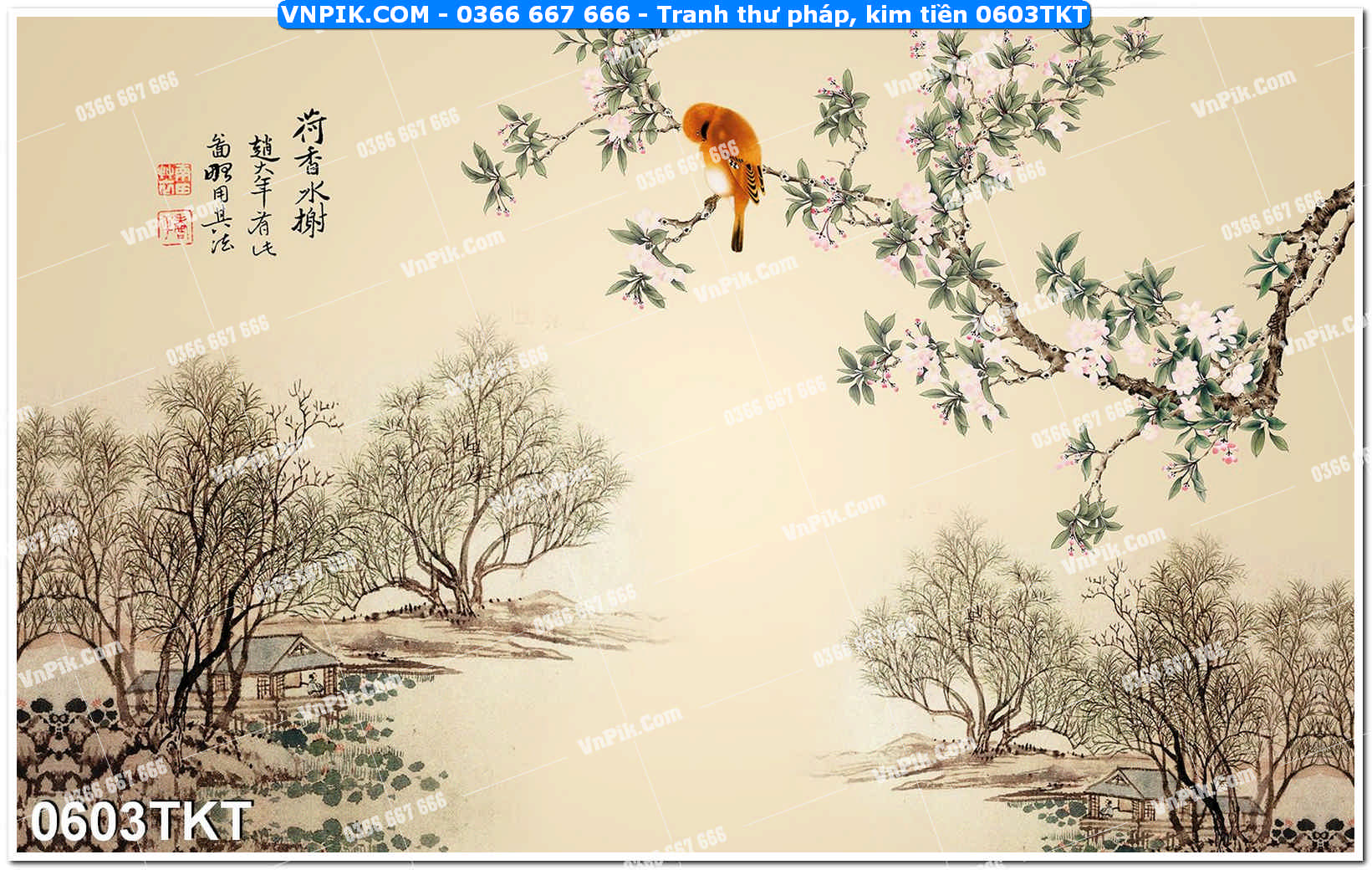 Tranh Thư Pháp – Kim Tiền 0603TKT