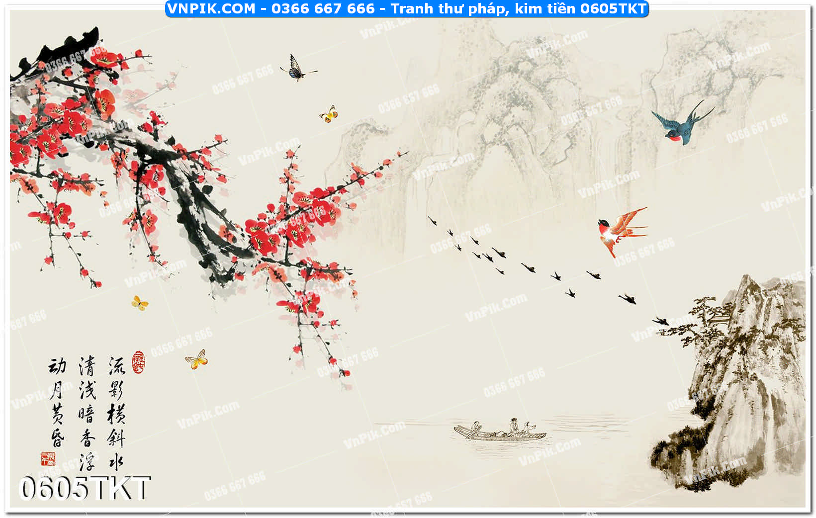 Tranh Thư Pháp – Kim Tiền 0605TKT