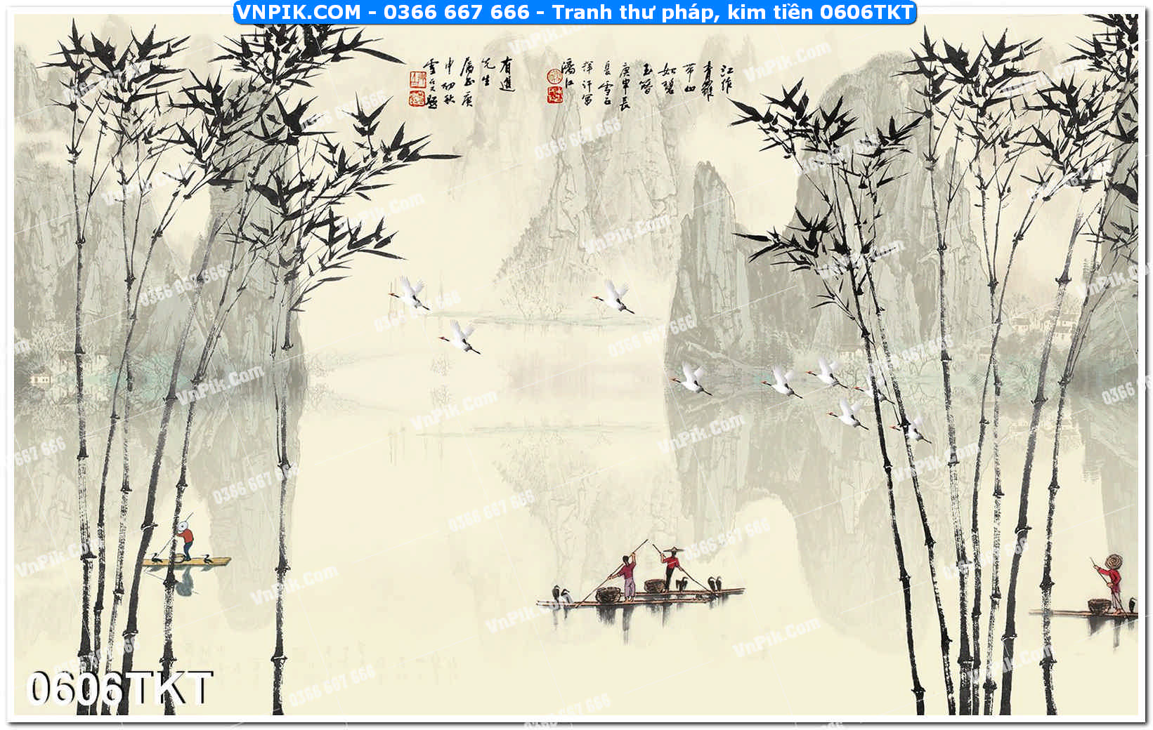Tranh Thư Pháp – Kim Tiền 0606TKT