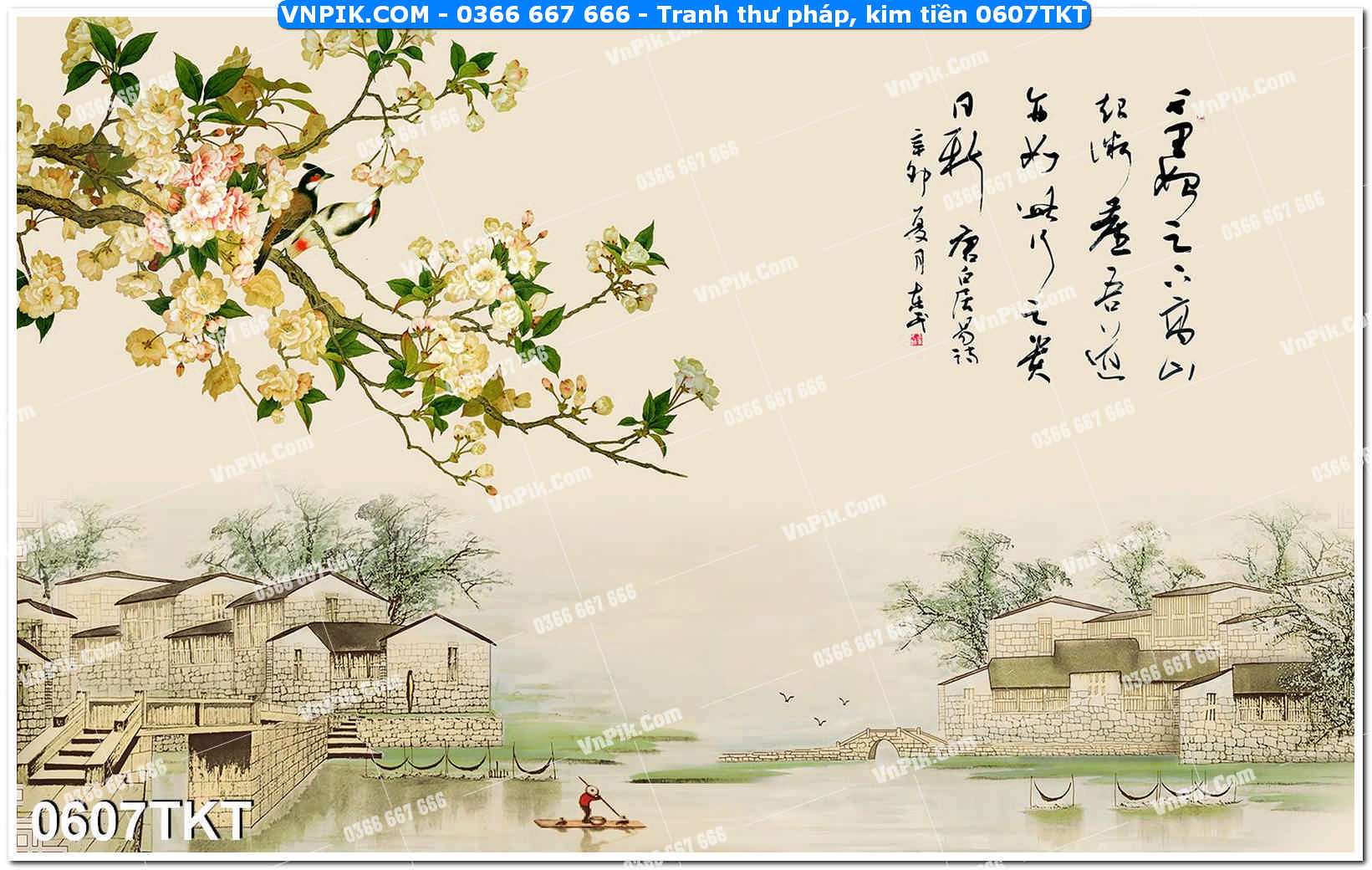 Tranh Thư Pháp – Kim Tiền 0607TKT