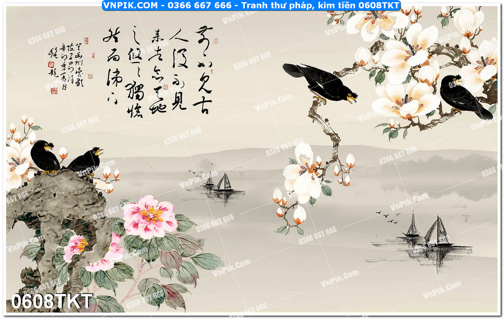 Tranh Thư Pháp – Kim Tiền 0608TKT