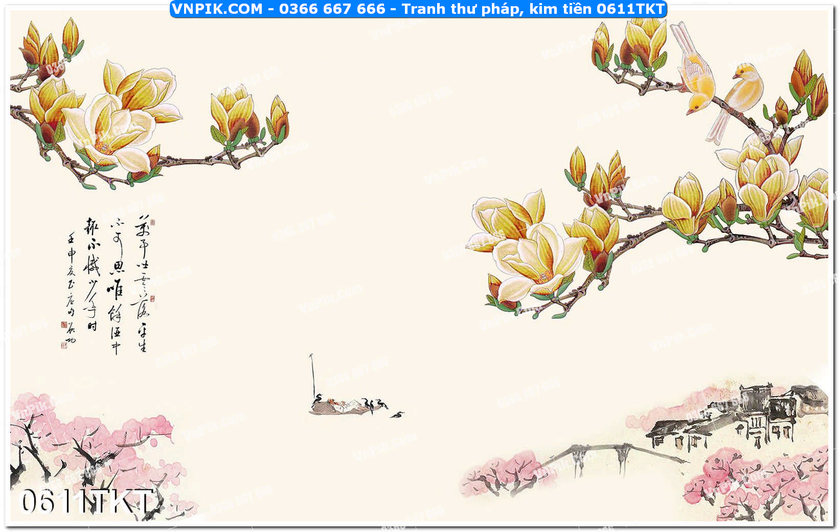 Tranh Thư Pháp – Kim Tiền 0611TKT