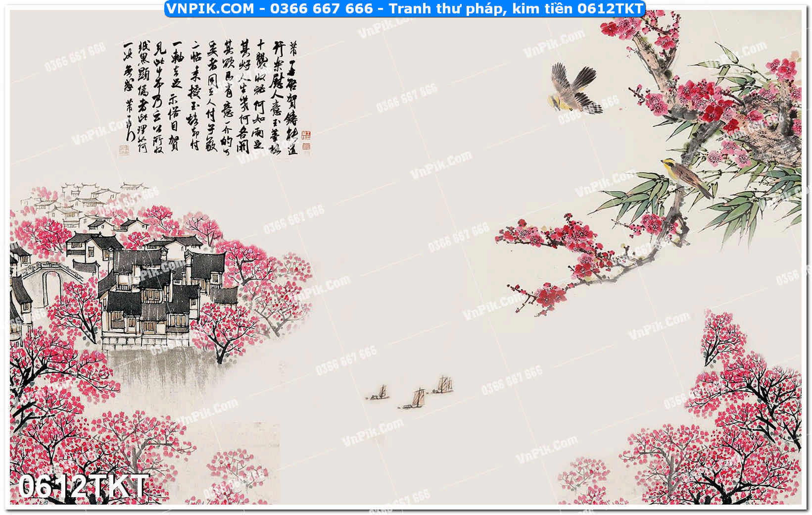 Tranh Thư Pháp – Kim Tiền 0612TKT