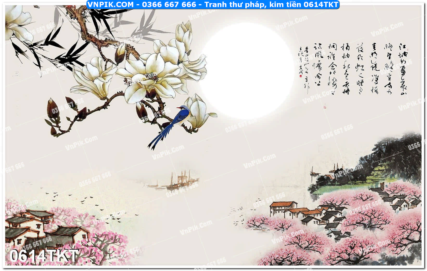 Tranh Thư Pháp – Kim Tiền 0614TKT