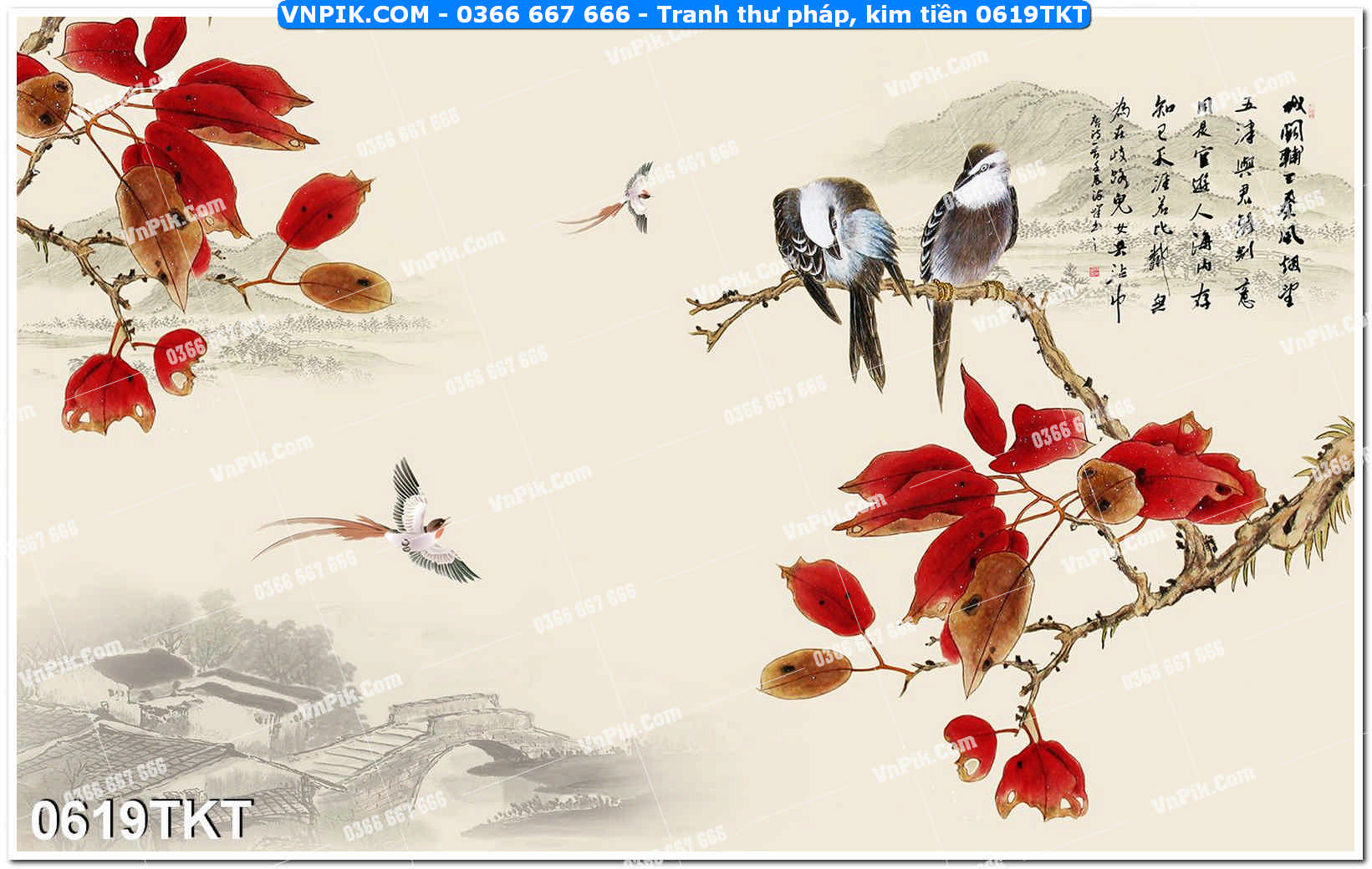 Tranh Thư Pháp – Kim Tiền 0619TKT