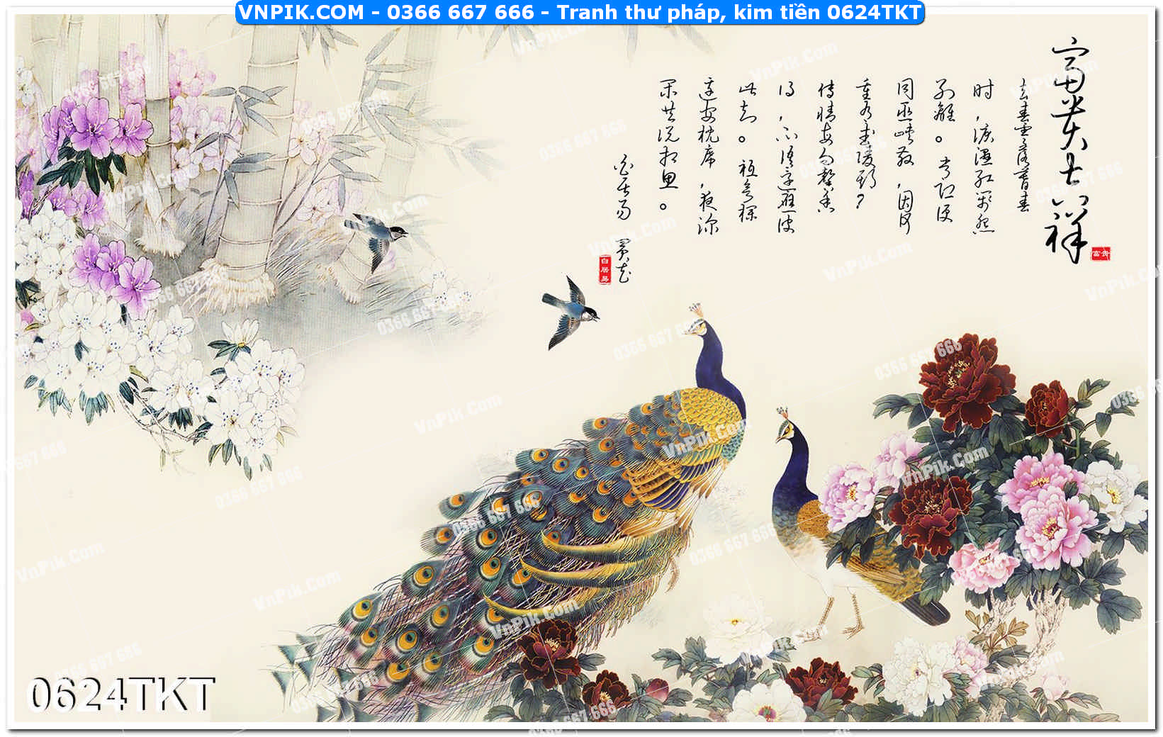 Tranh Thư Pháp – Kim Tiền 0624TKT