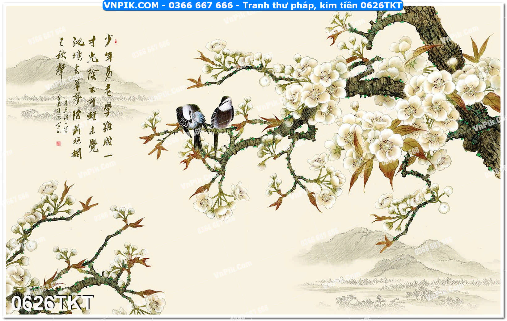 Tranh Thư Pháp – Kim Tiền 0626TKT