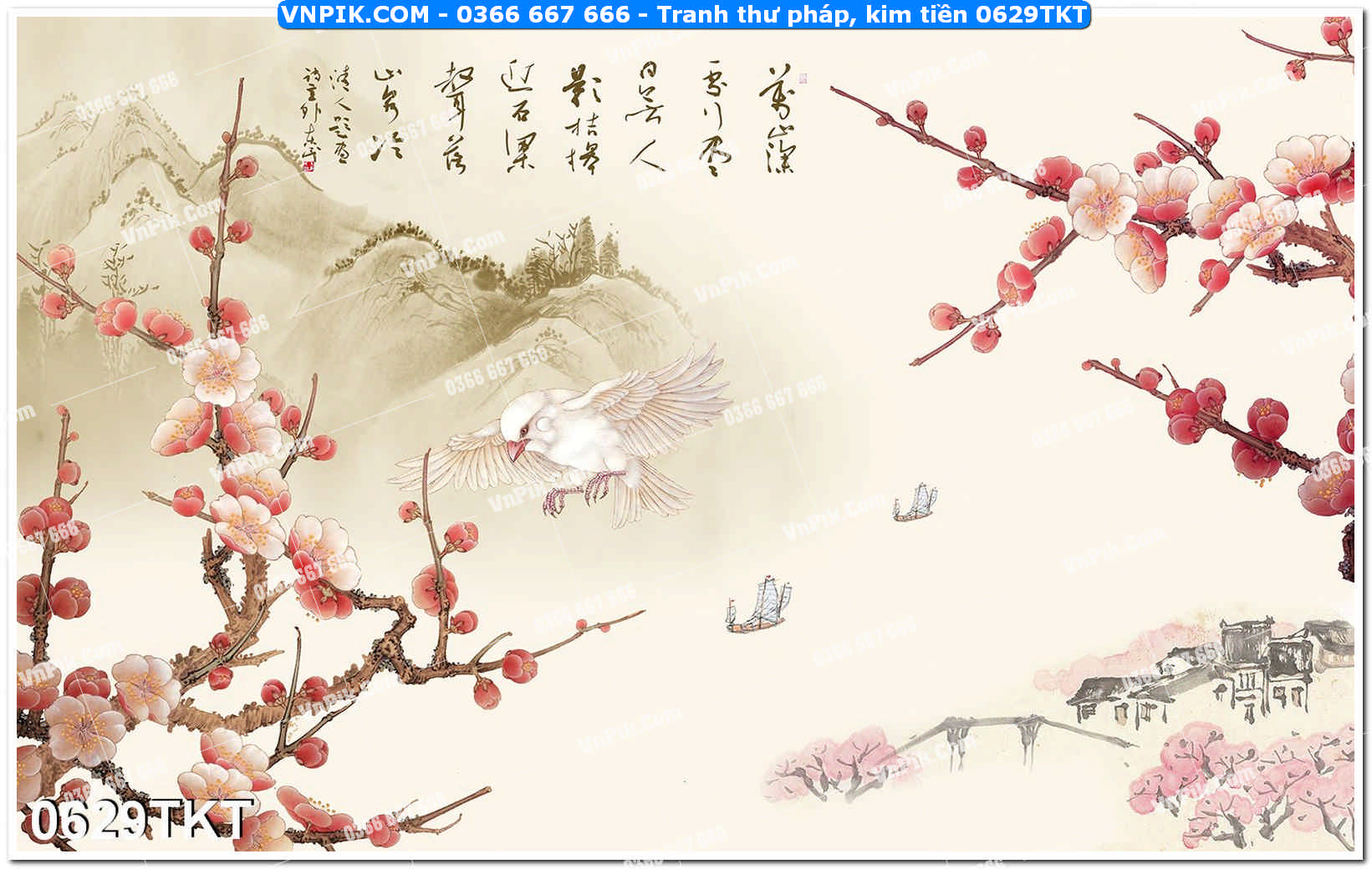 Tranh Thư Pháp – Kim Tiền 0629TKT