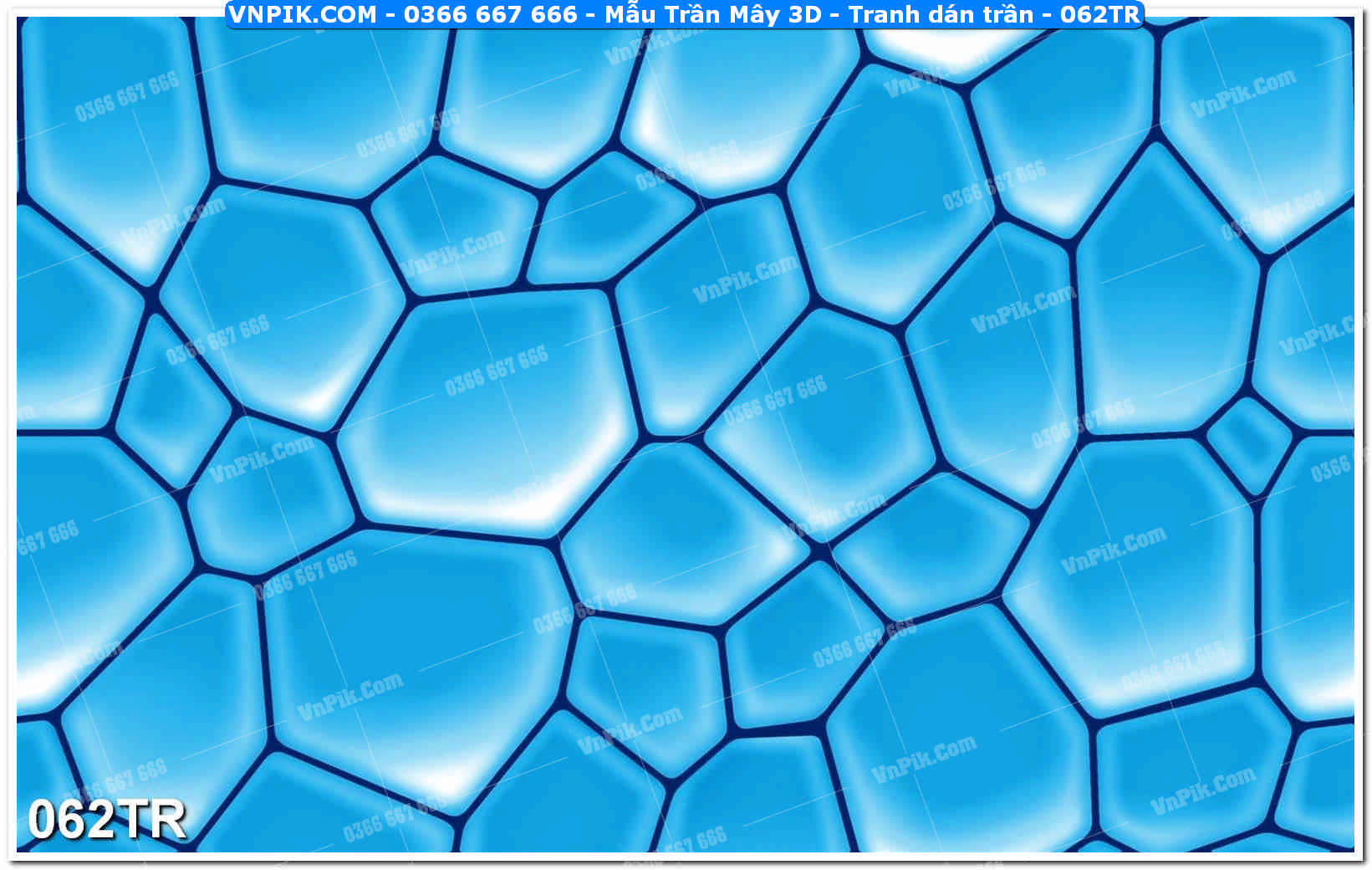 Mẫu Trần Mây 3D – Tranh dán trần 062TR