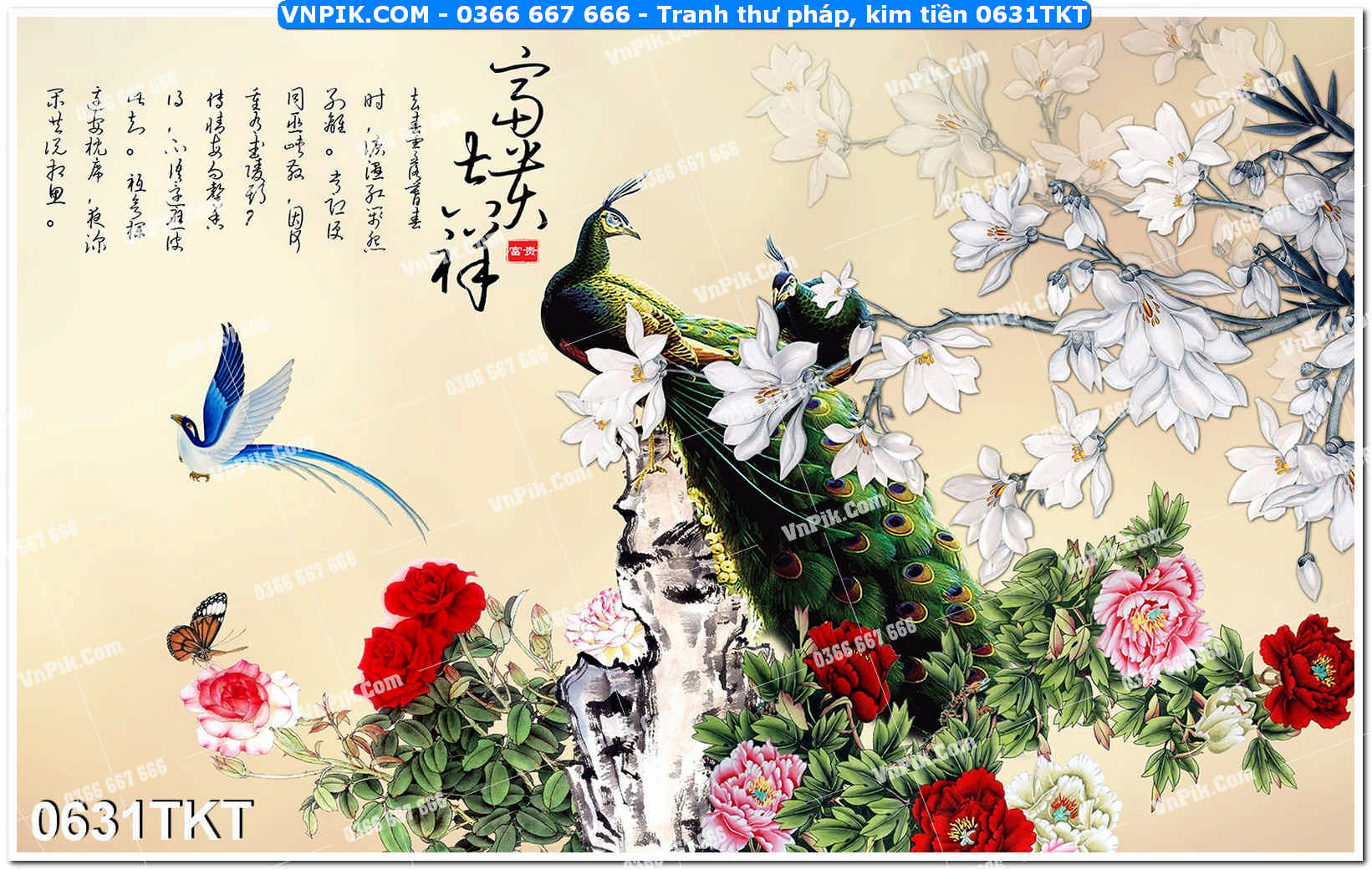 Tranh Thư Pháp – Kim Tiền 0631TKT