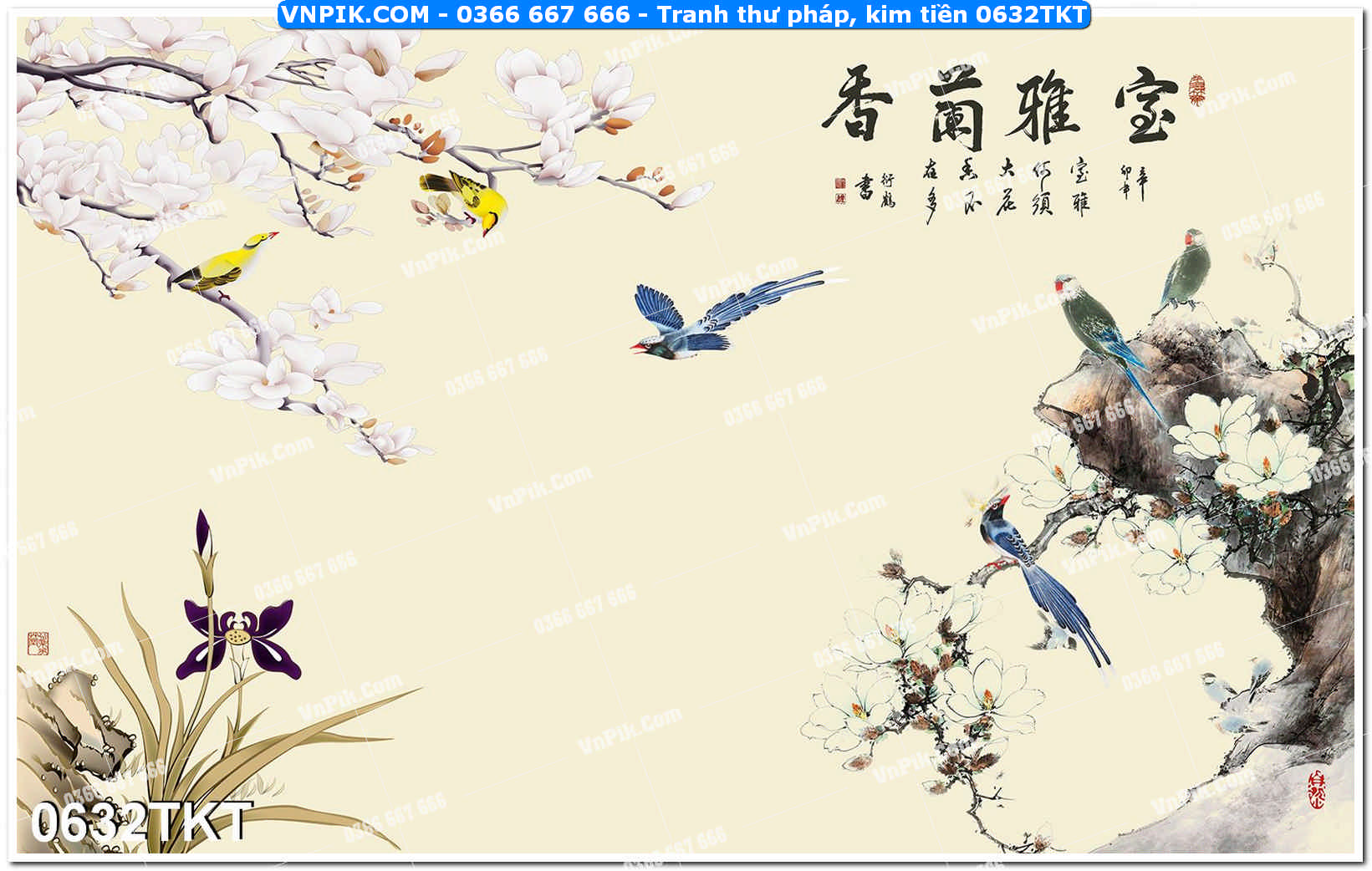 Tranh Thư Pháp – Kim Tiền 0632TKT