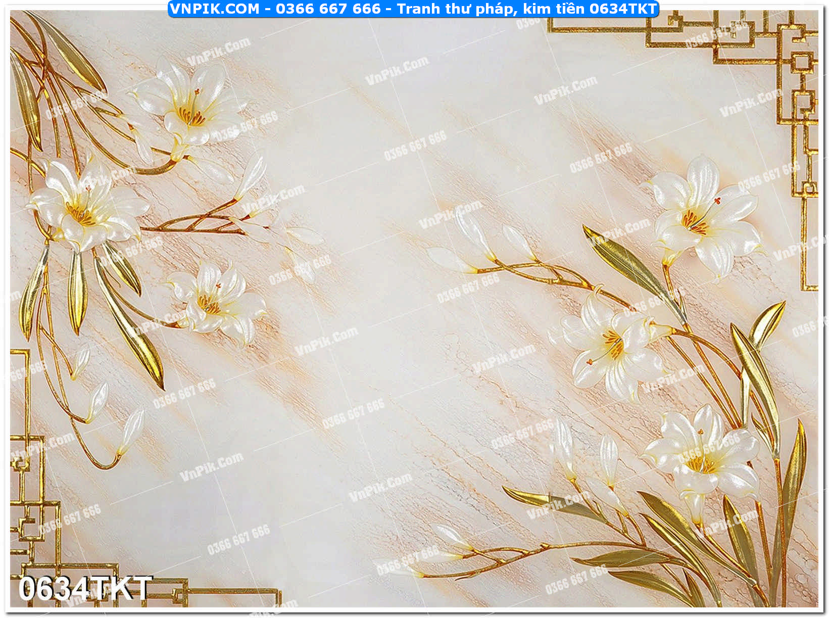 Tranh Thư Pháp – Kim Tiền 0634TKT