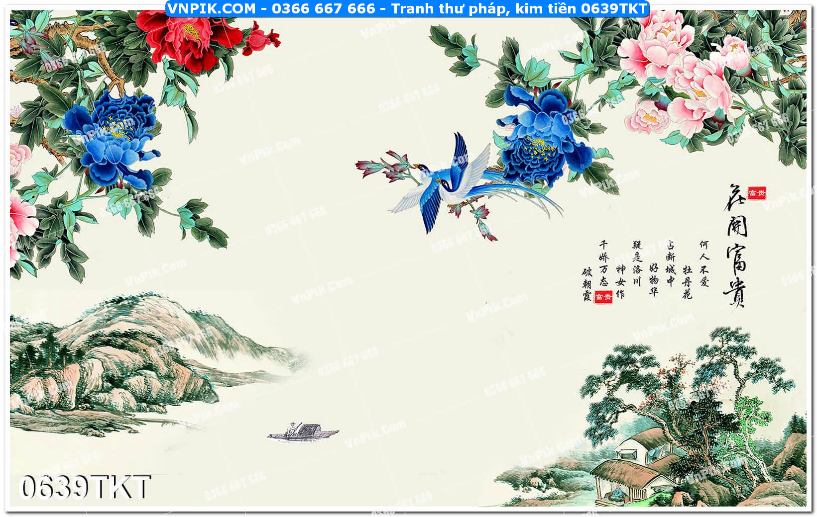 Tranh Thư Pháp – Kim Tiền 0639TKT